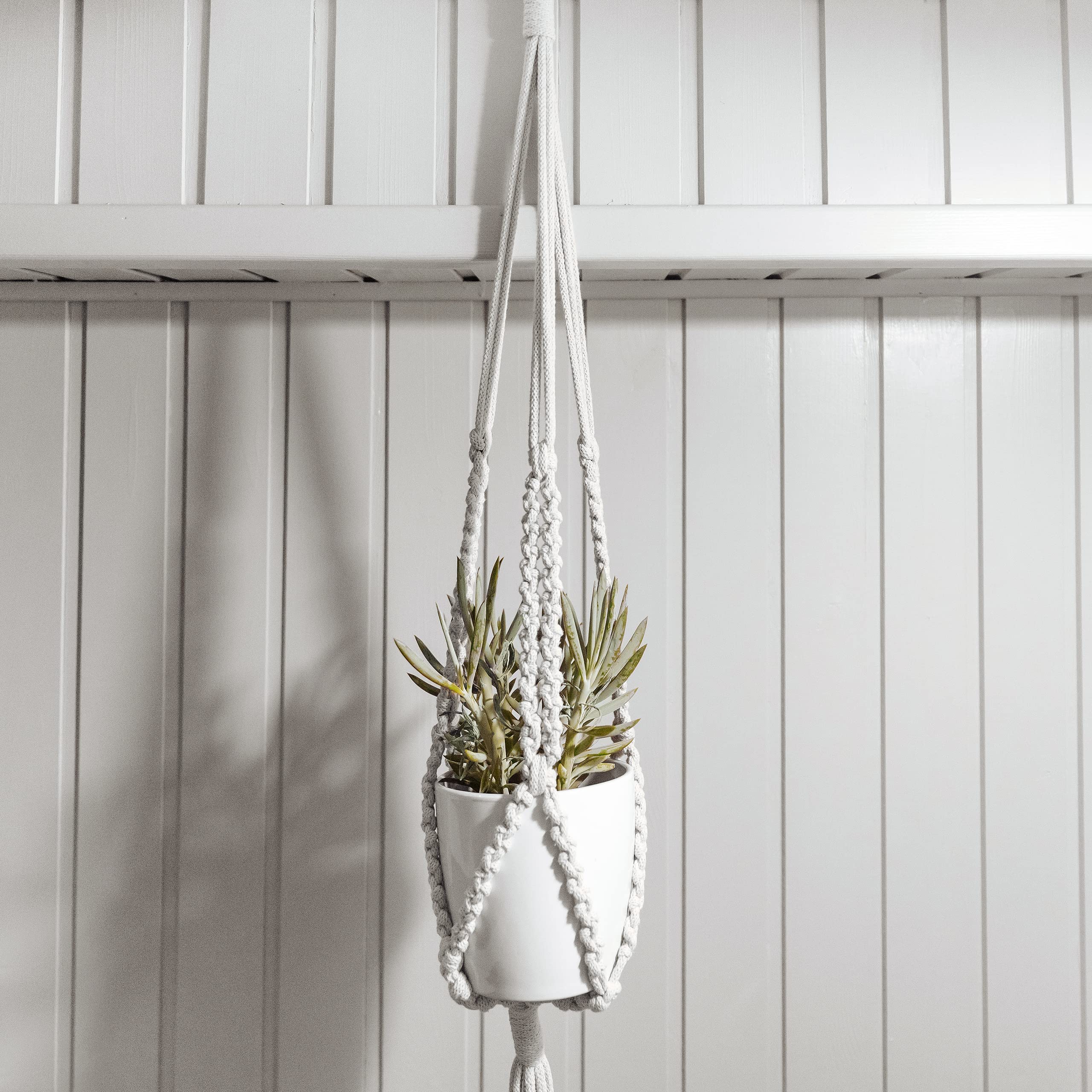 Creative Deco Corde Macramé Coton Blanche 9mm 50m