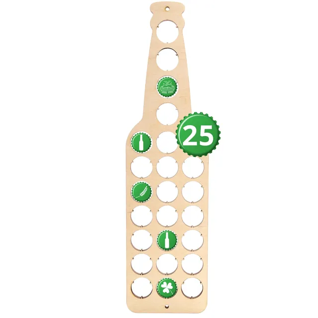 Creative Deco Bouteille Bière Contreplaqué 25 Capsules