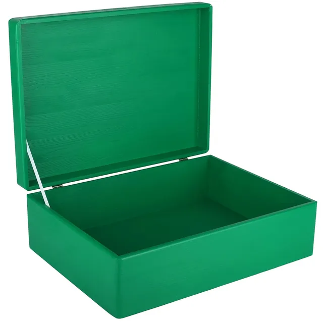 Creative Deco Wood boîte bois vert 40x30x14cm à décorer
