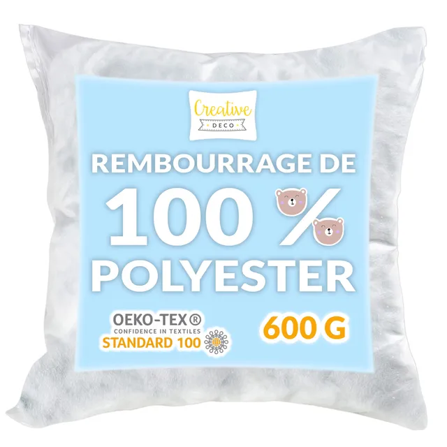 Creative Deco Rembourrage Polyester Ouate 600 g Hypoallergénique