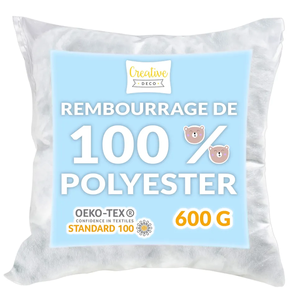 Creative Deco Rembourrage Polyester Ouate 600 g Hypoallergénique