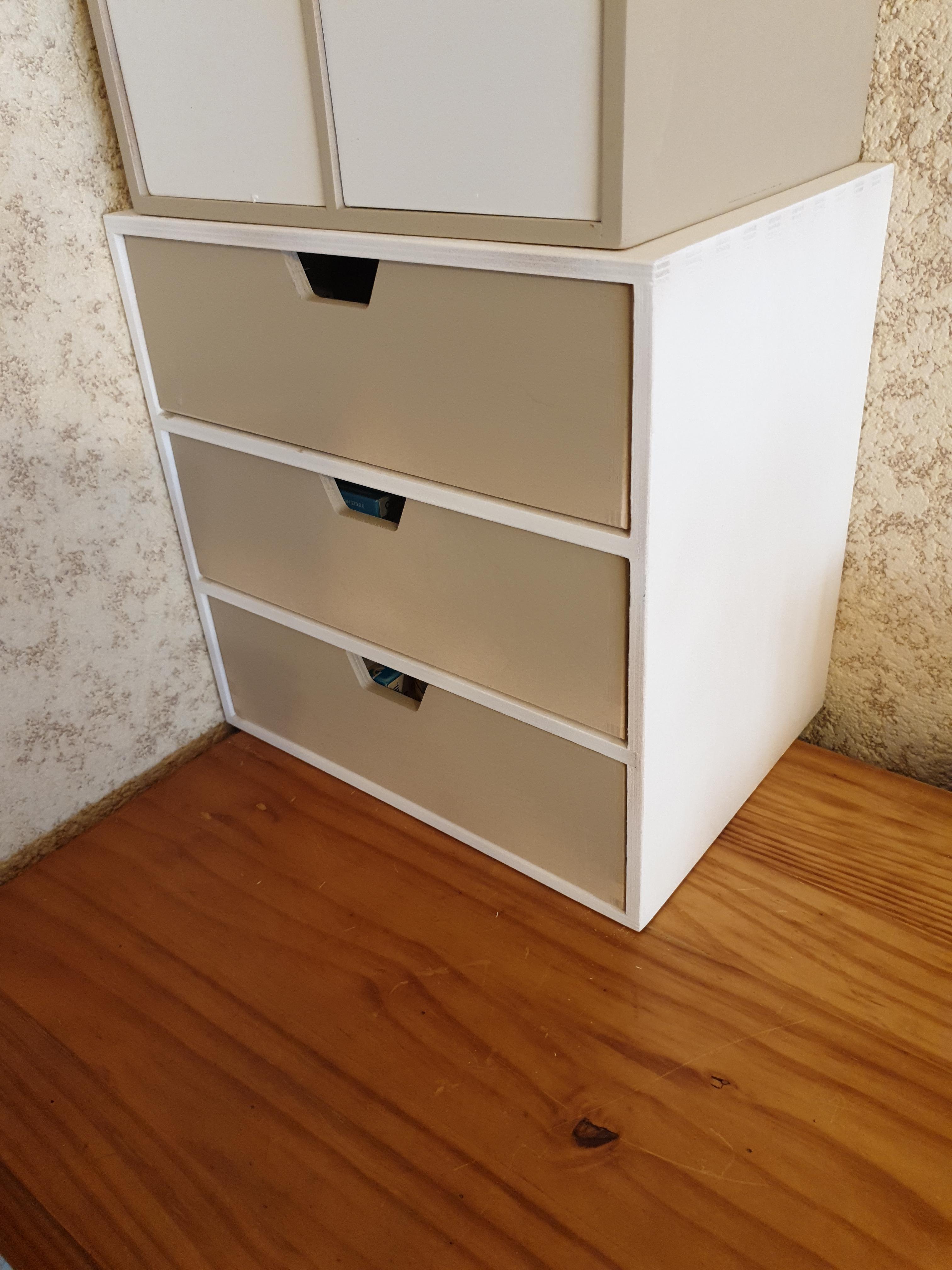 Creative Deco Petite Commode Bois 2 Tiroirs 33x25cm à Peindre