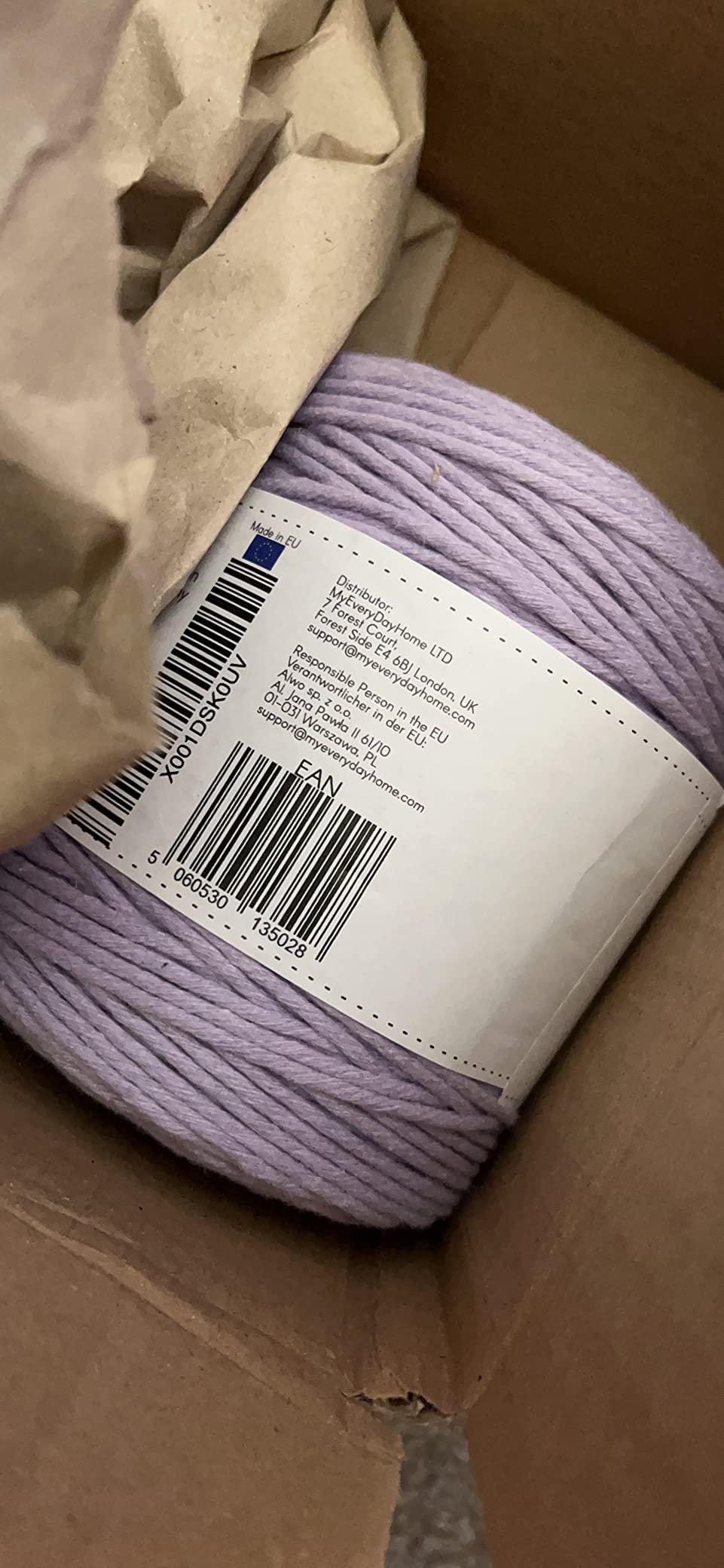 Creative Deco Strings corde macramé 3mm x 200m violet pastel