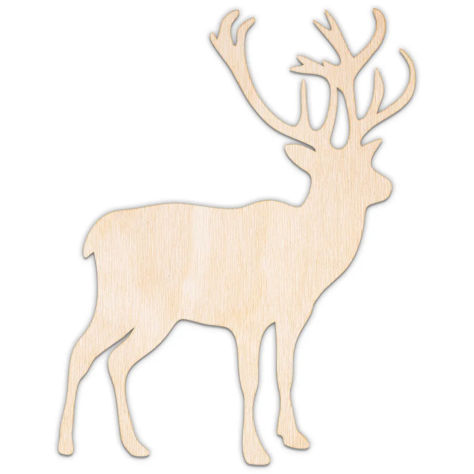 Creative Deco animal bois cerf 3mm à peindre déco