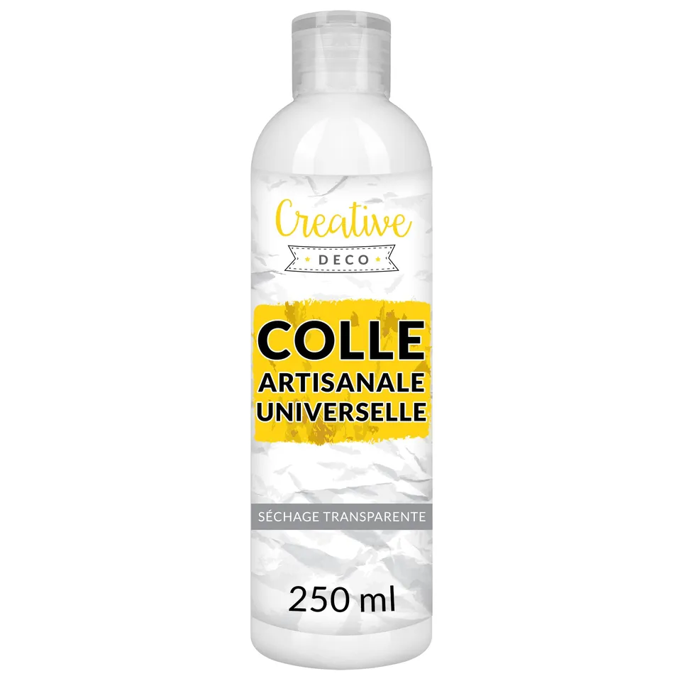 Creative Deco Colle PVA blanche 250 ml universelle sans solvant