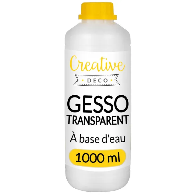 Creative Deco Gesso Acrylique Transparent sous-couche 1L mat