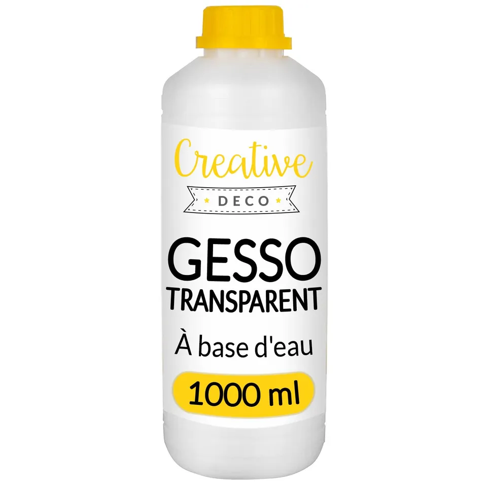 Creative Deco Gesso Acrylique Transparent sous-couche 1L mat