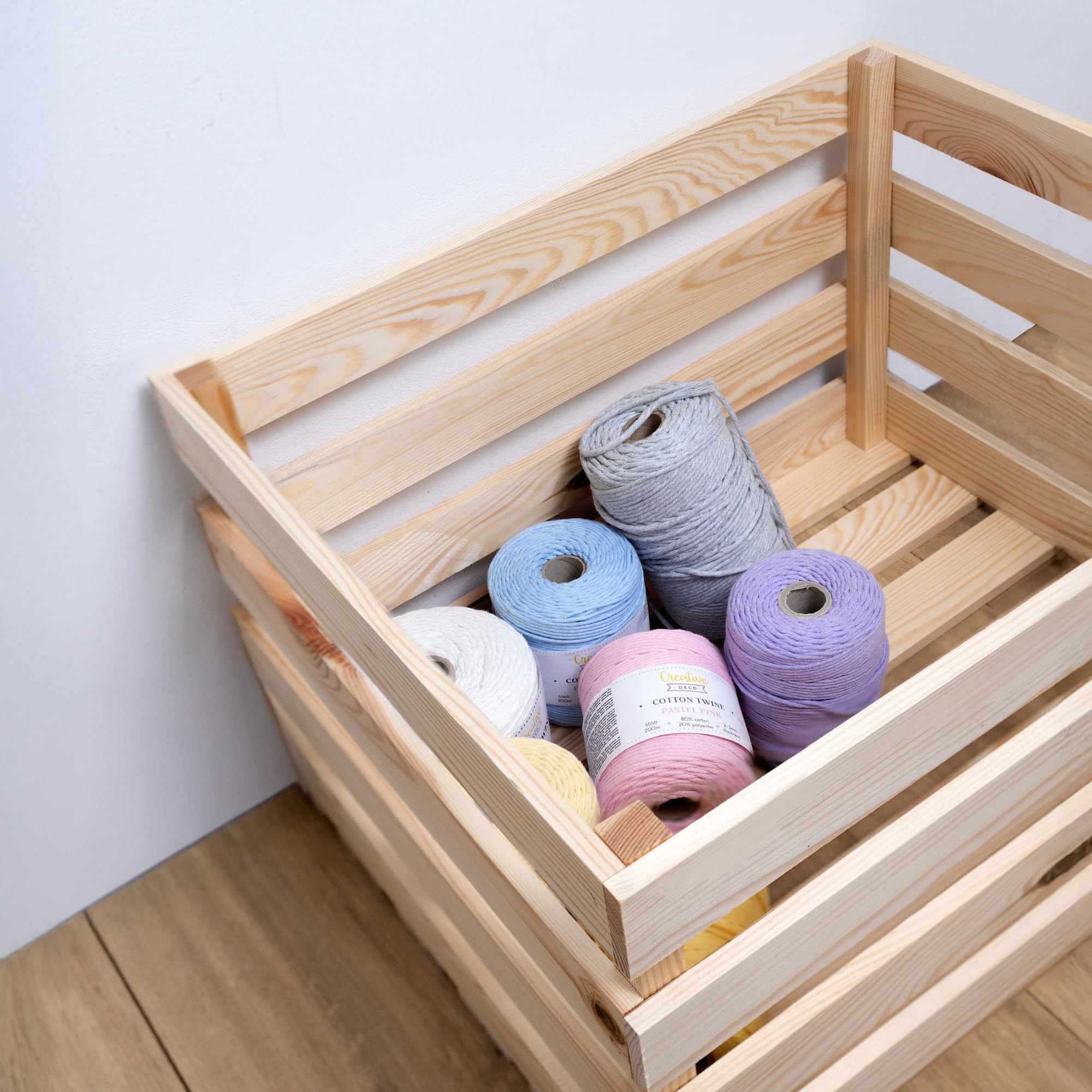 Creative Deco Wood caisse bois 50x40x30 cm pin naturel