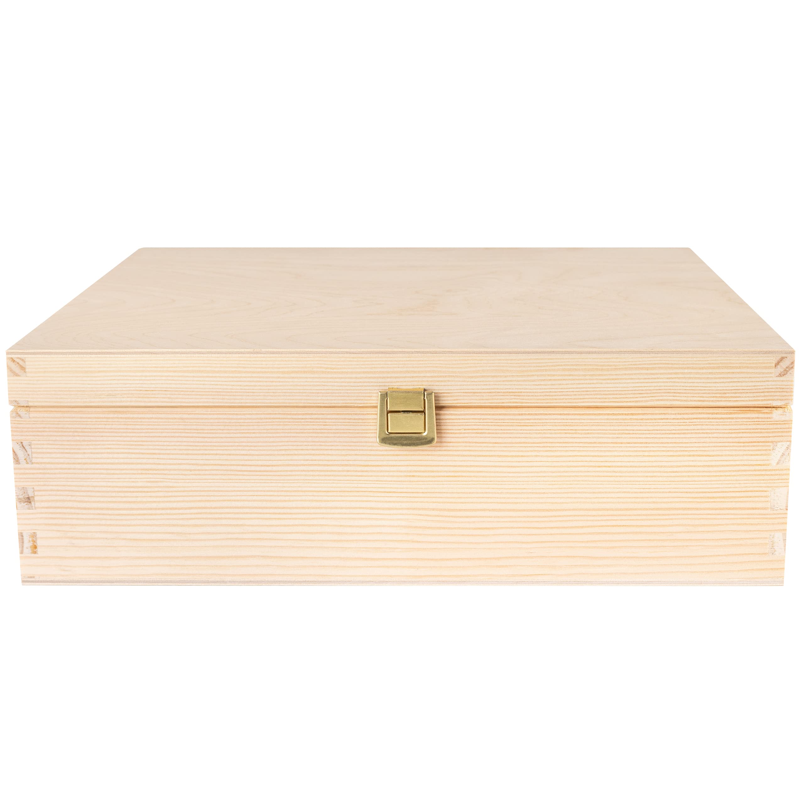 Creative Deco Boîte bois brut A4 33,8 cm avec serrure