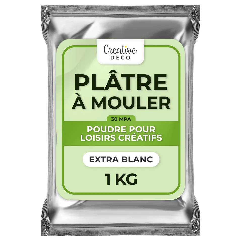 Creative Deco Modelling plâtre extra blanc 1 kg résistant