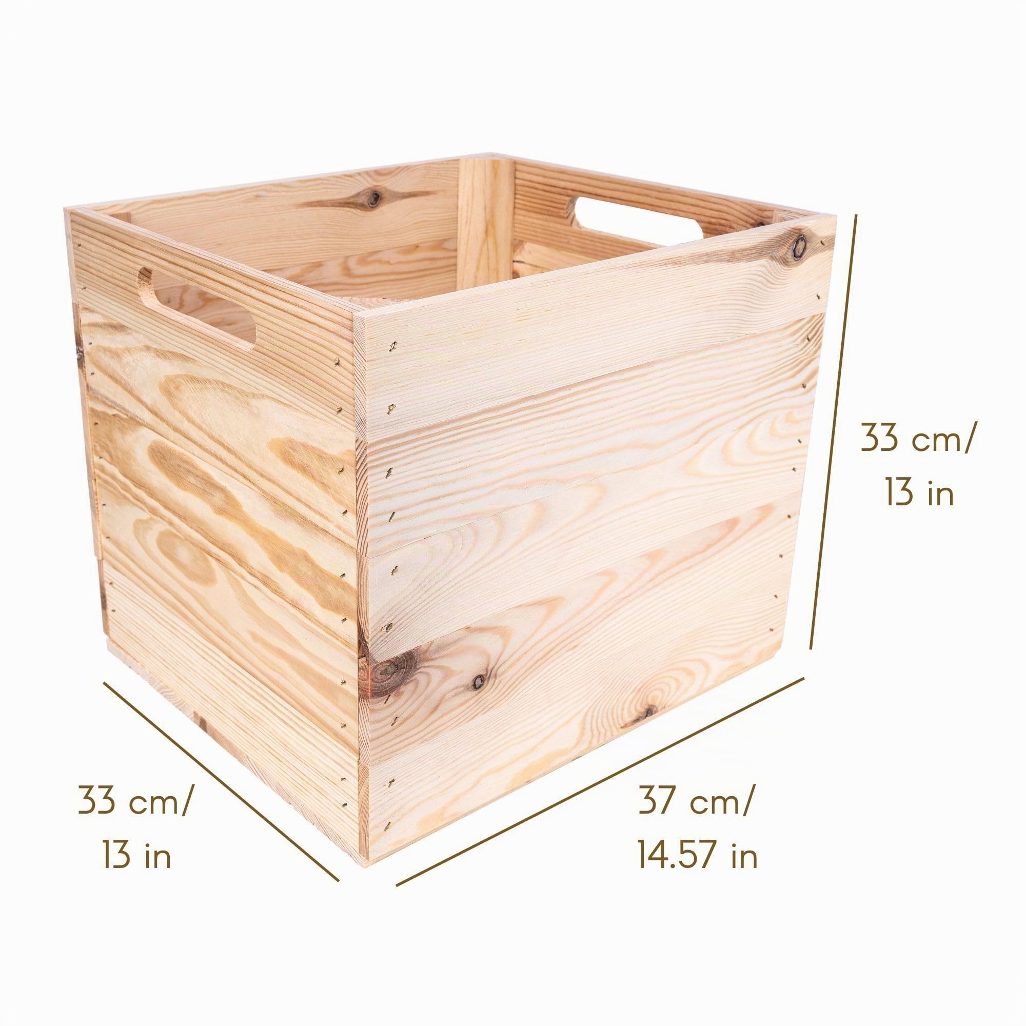 Creative Deco Wood Caisse bois naturel Kallax 33x37x33 cm