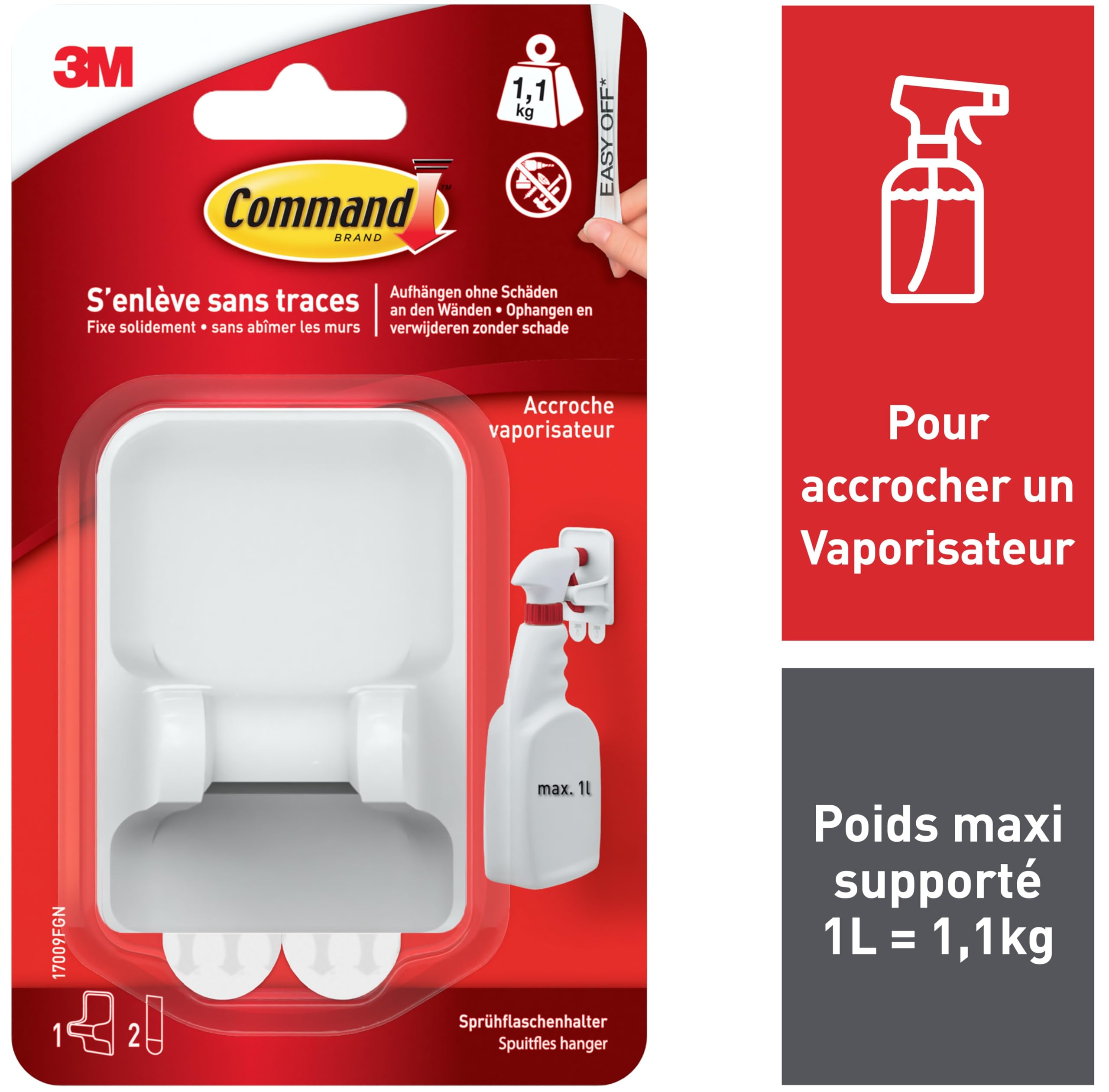 Command Accroche Vaporisateur 1,1 kg x1 Grande Languette