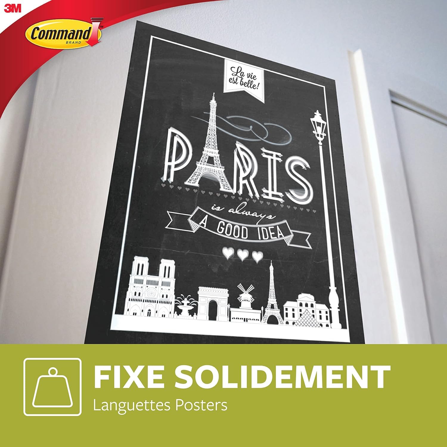 Command languettes posters blanches lot 60 bandes petites