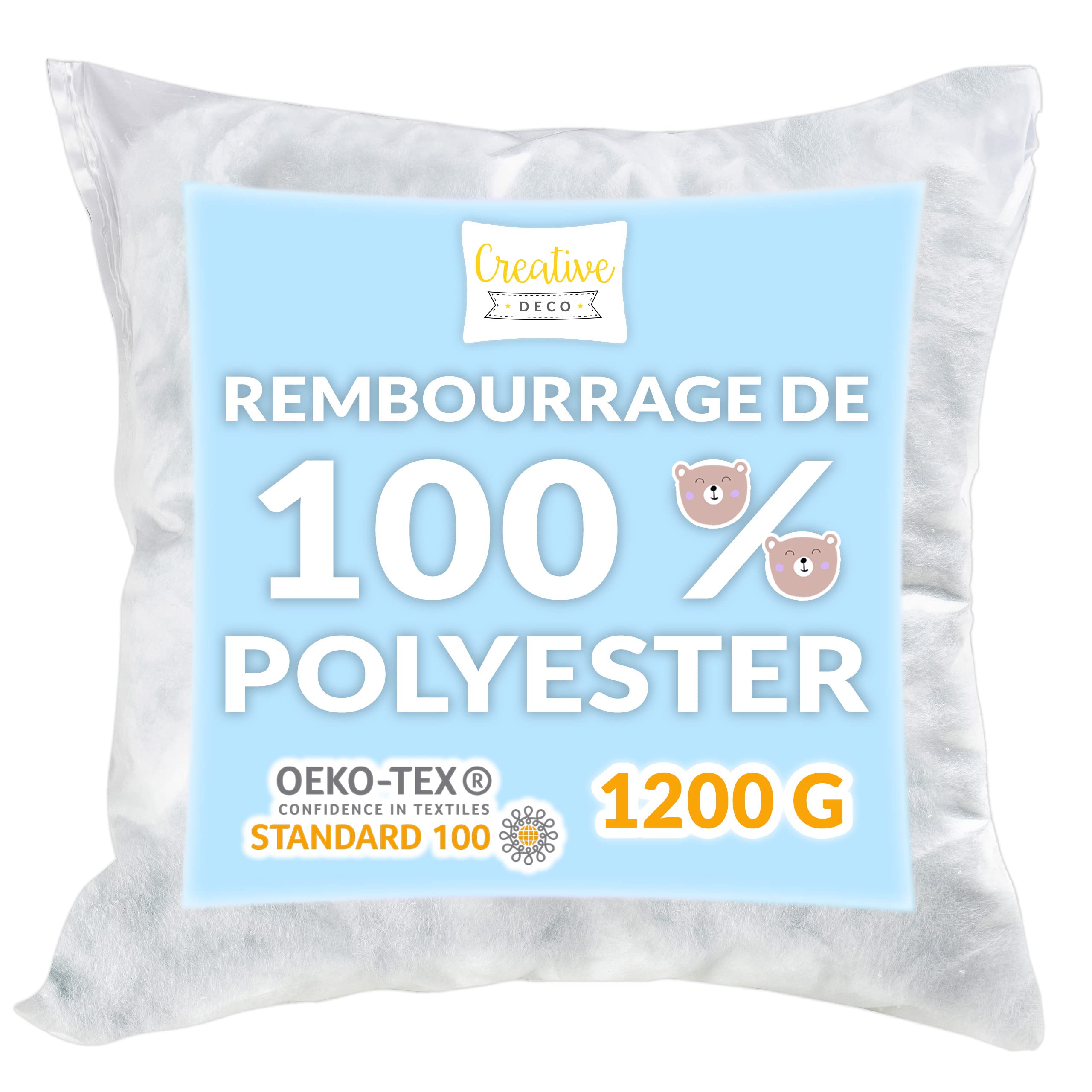 Creative Deco Rembourrage Polyester Ouate 600 g Hypoallergénique
