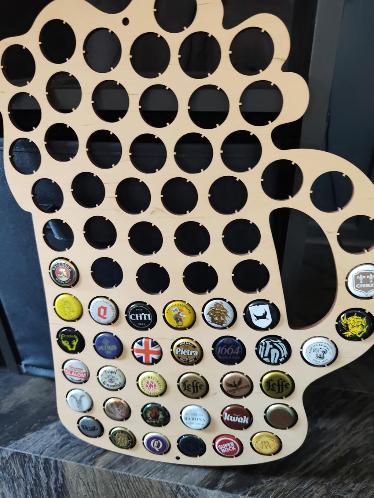 Creative Deco Bouteille Bière Contreplaqué 25 Capsules
