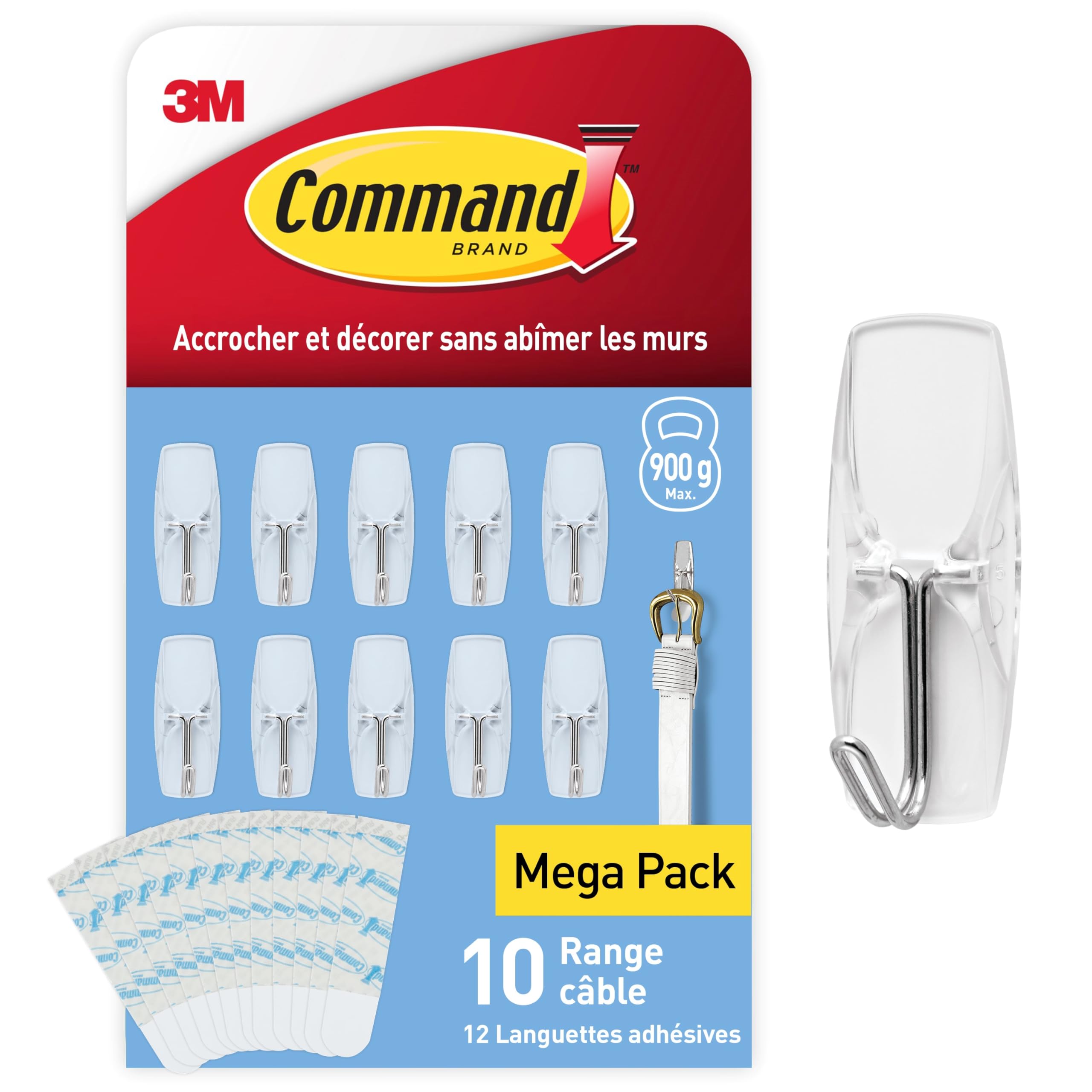 Command Crochets Transparents Moyen 10 Crochets 900g