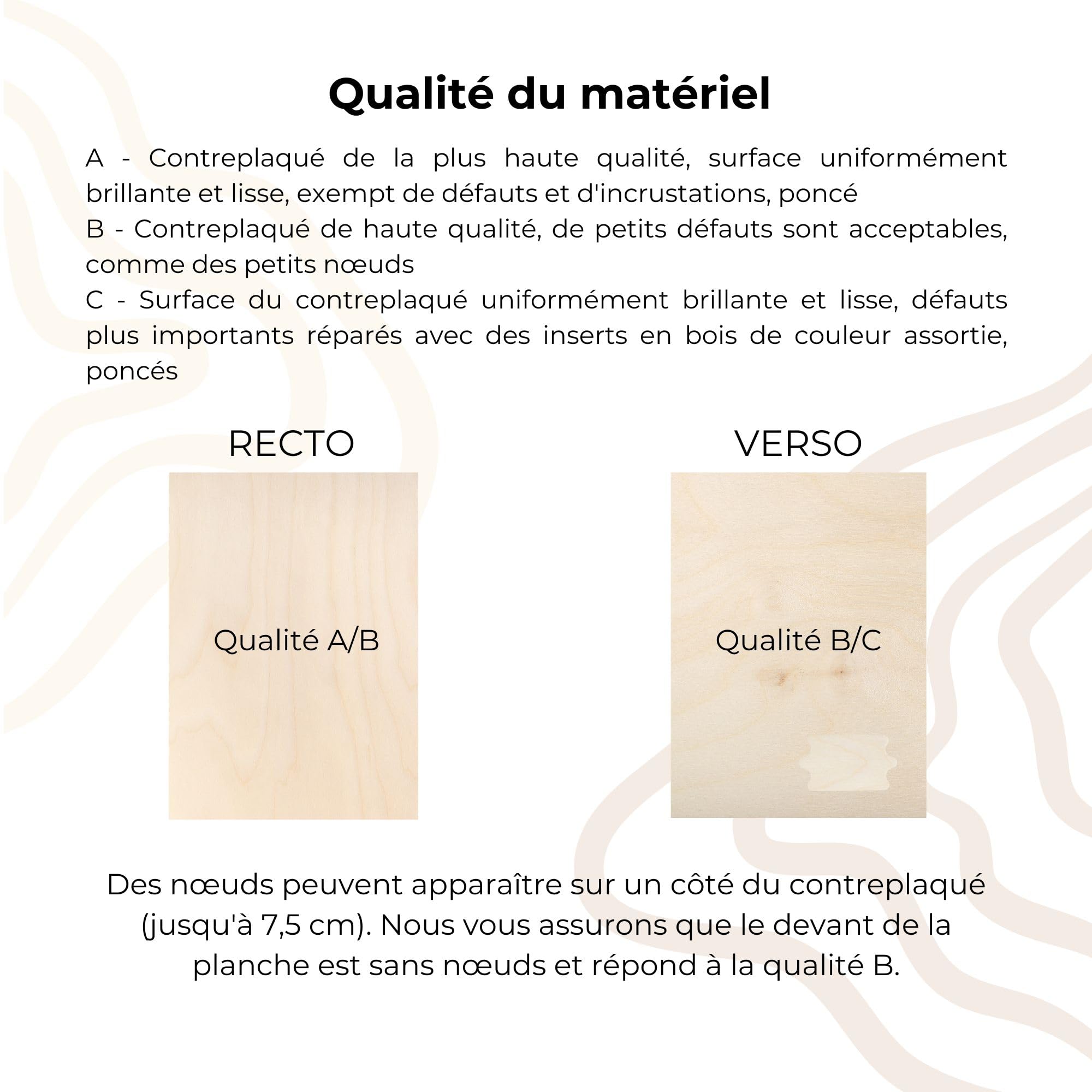 Creative Deco Contreplaqué A4 3 mm planche bois lot 10