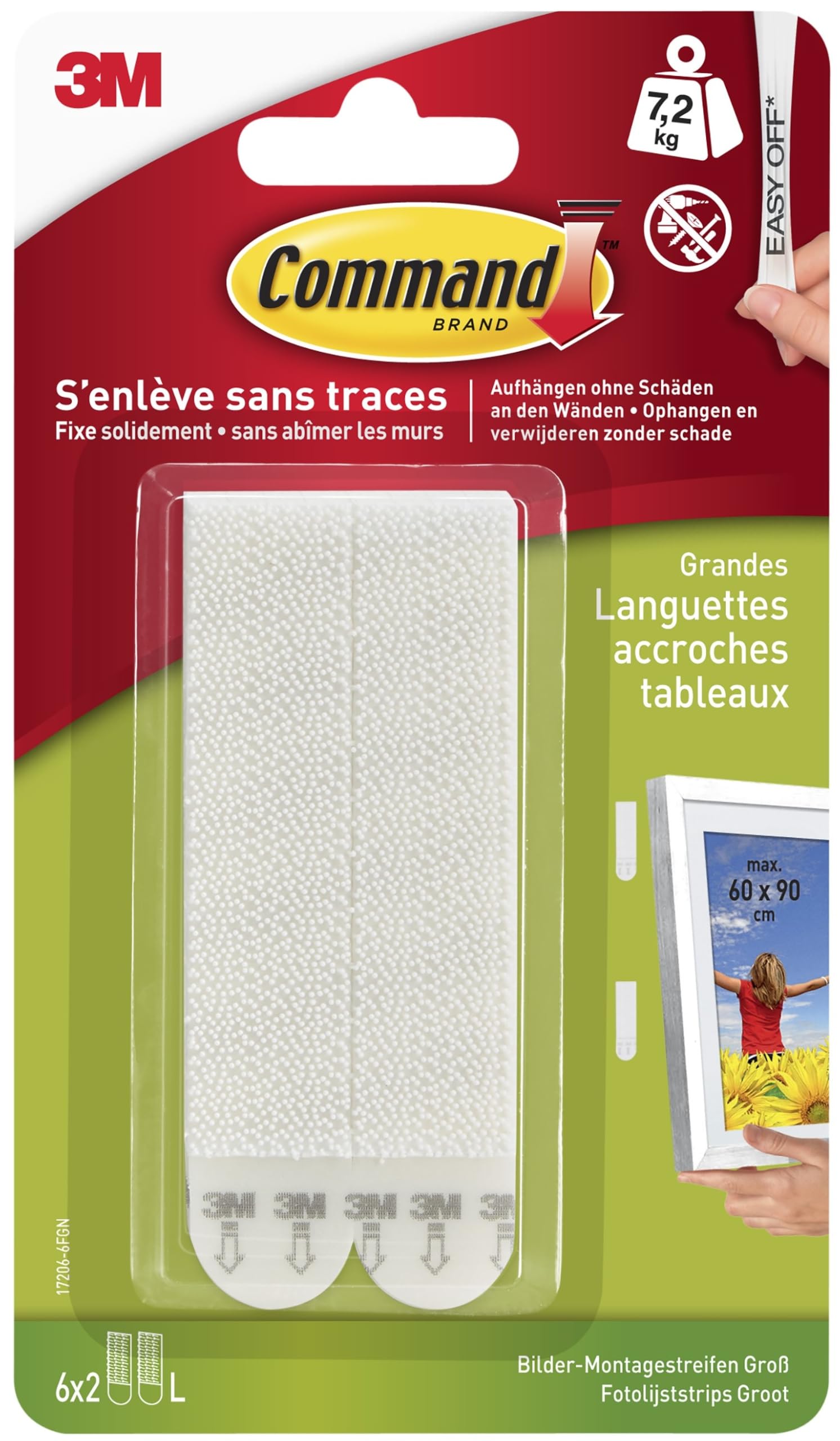 Command Languettes Tableaux Grand Blanc Lot 6x2