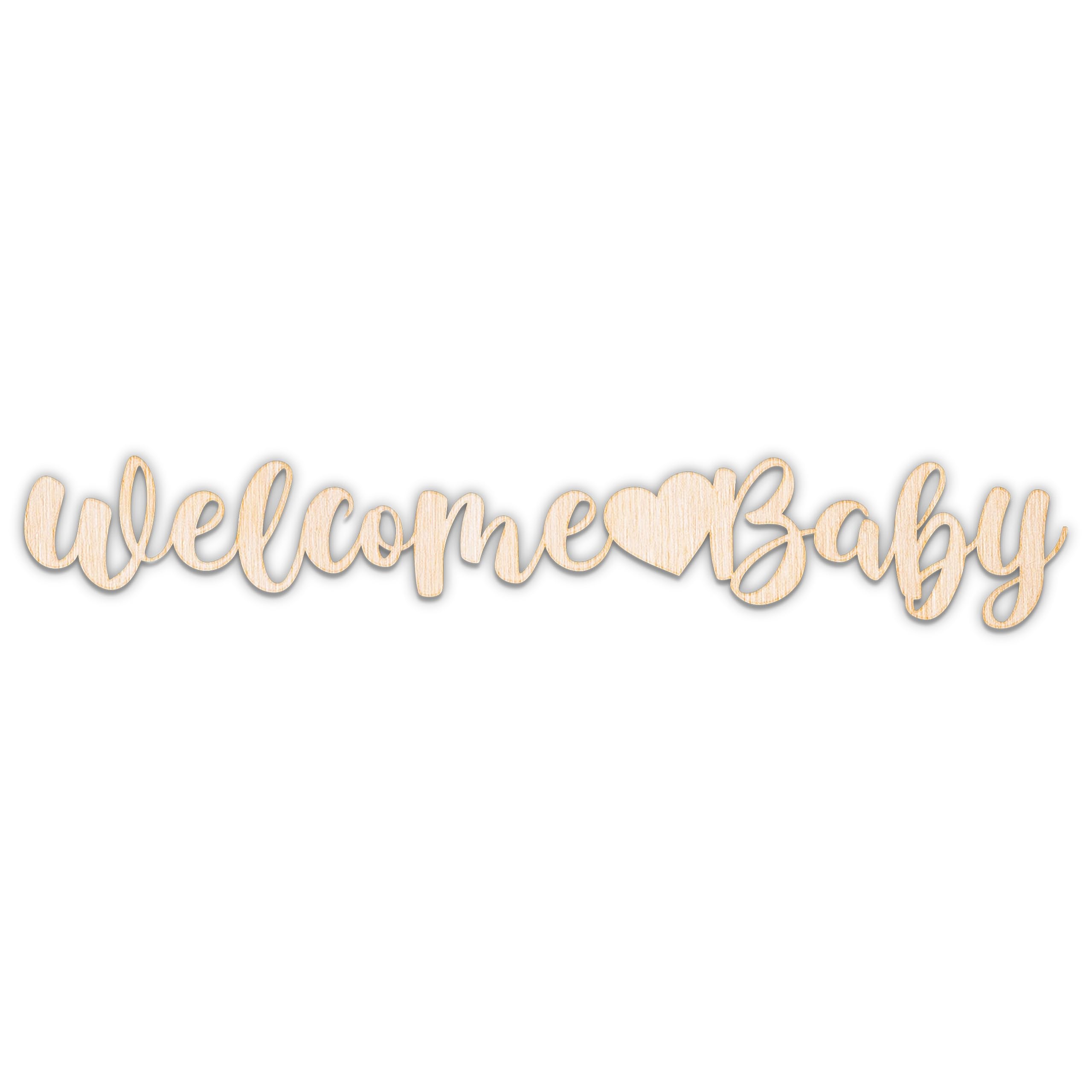 Creative Deco Personalised déco baby shower Bienvenue Bébé bois