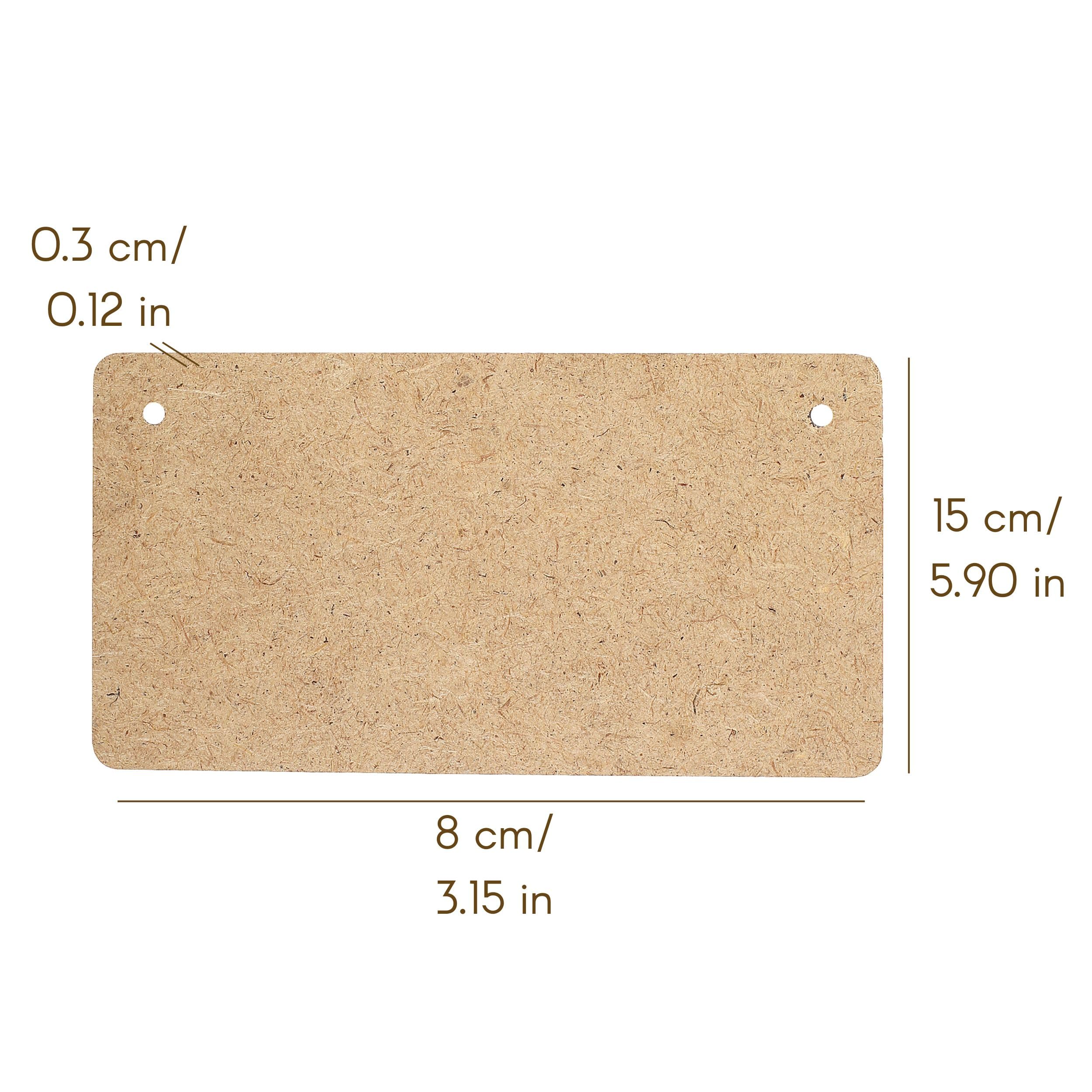 Creative Deco Plaque MDF rectangulaire 15x8 cm lot 10 à peindre
