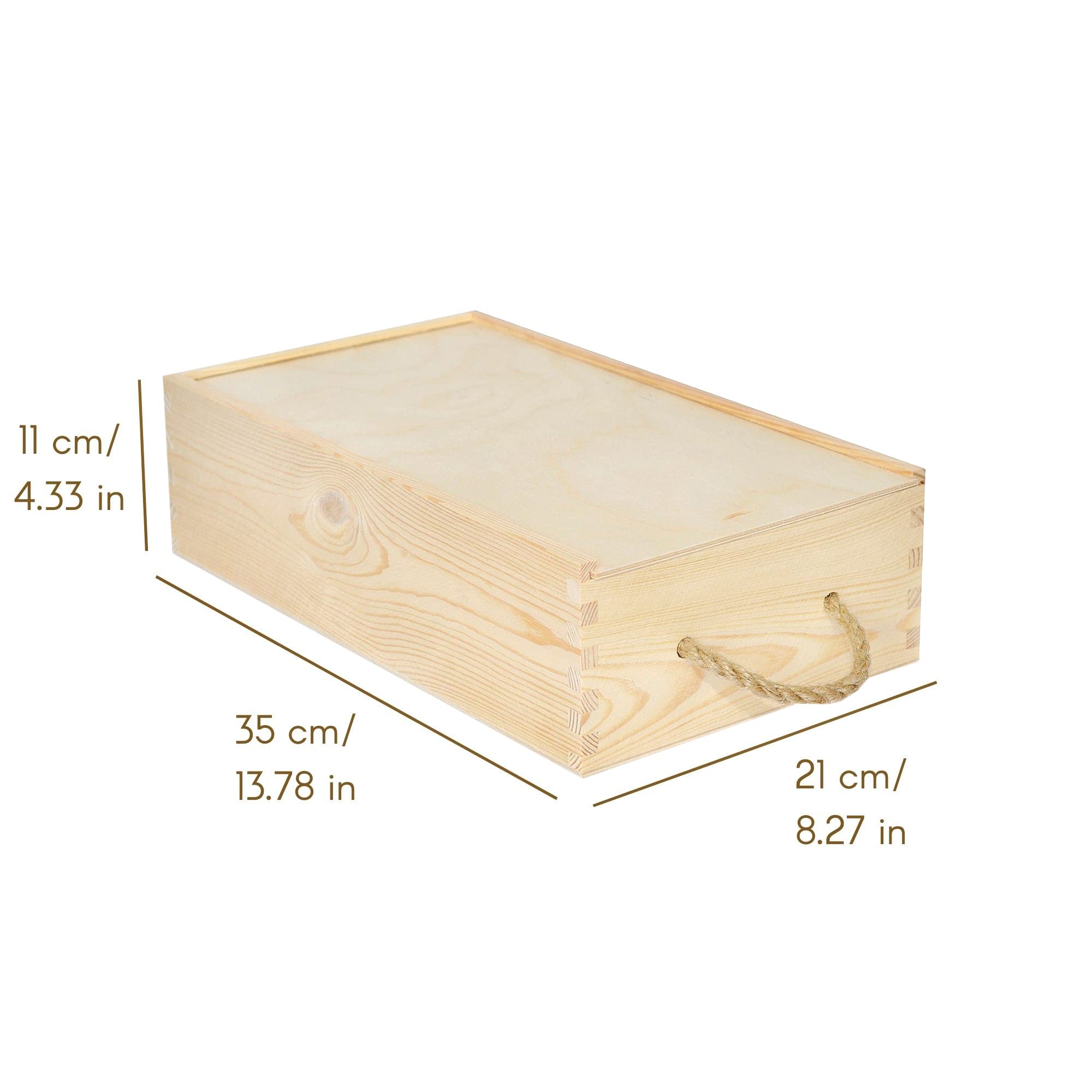 Creative Deco Caisse Vin Bois 2 Bouteilles 35x21 cm