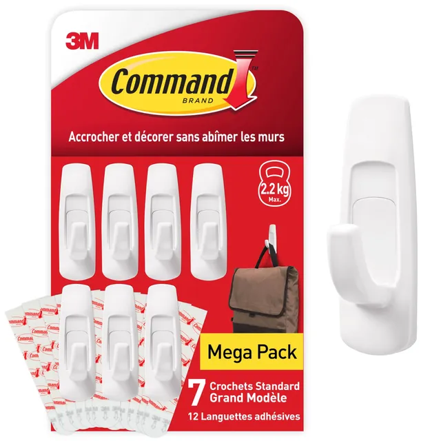 Command Crochets Multi-usages blanc 2,2 kg lot 7