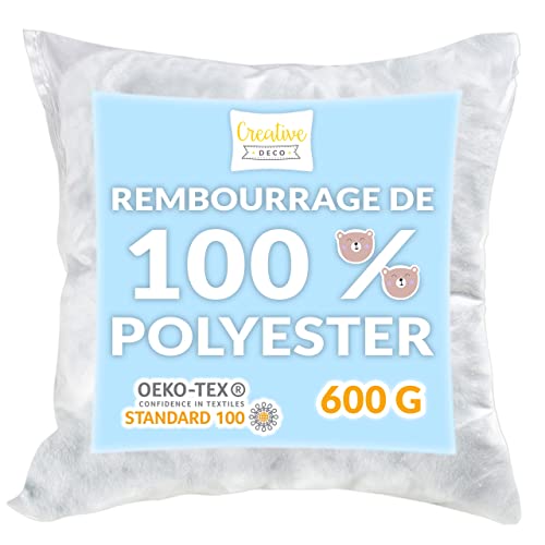 Creative Deco Rembourrage Polyester Ouate 600 g Hypoallergénique