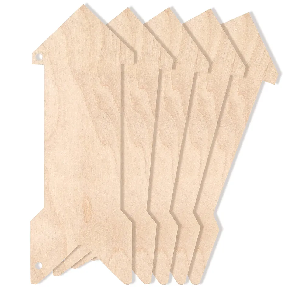 Creative Deco Flèches bois 30x11 cm lot 5 à peindre