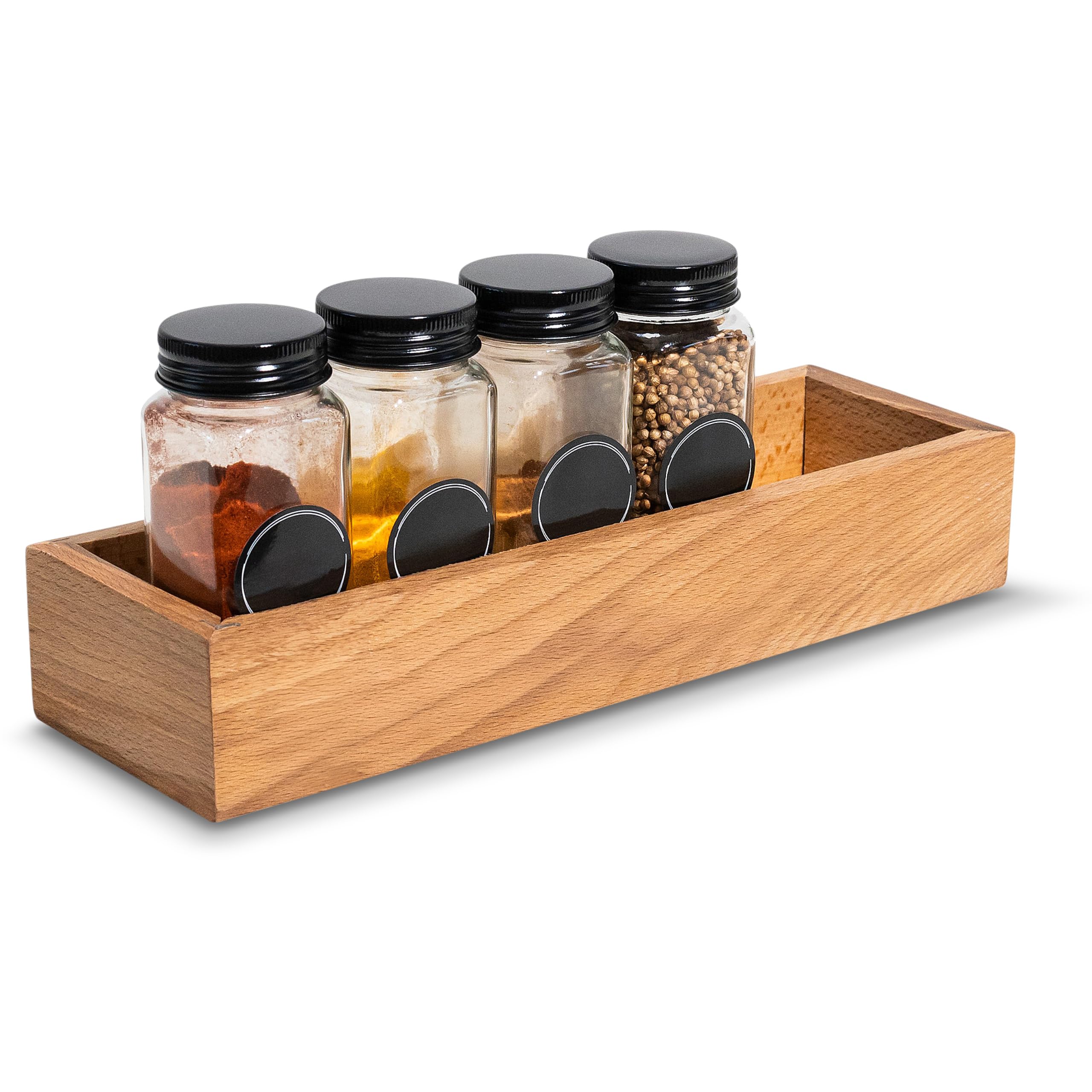 Creative Deco Plateau Rangement Bois 28x9x5 cm Hêtre