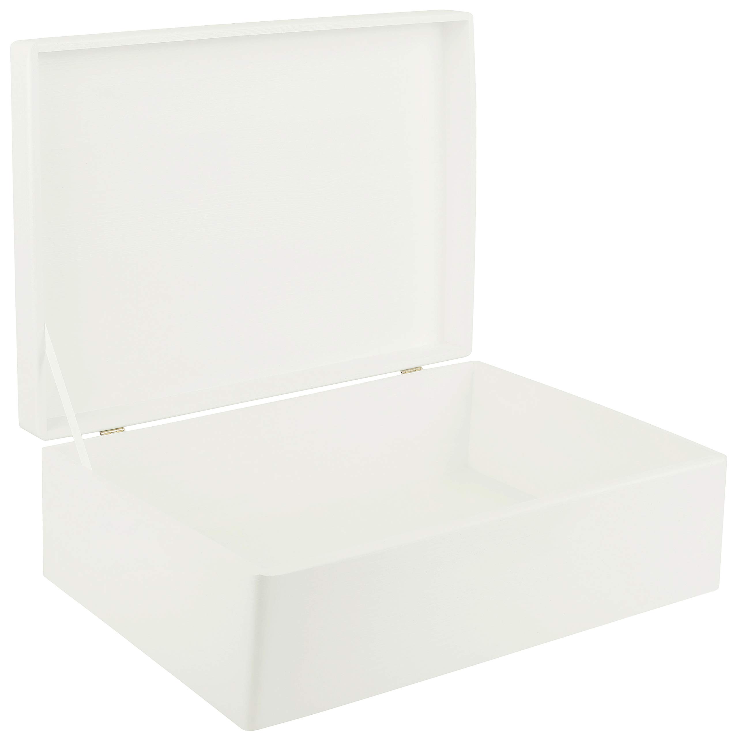 Creative Deco Wood products boîte bois blanc 40x30x14 cm à décorer