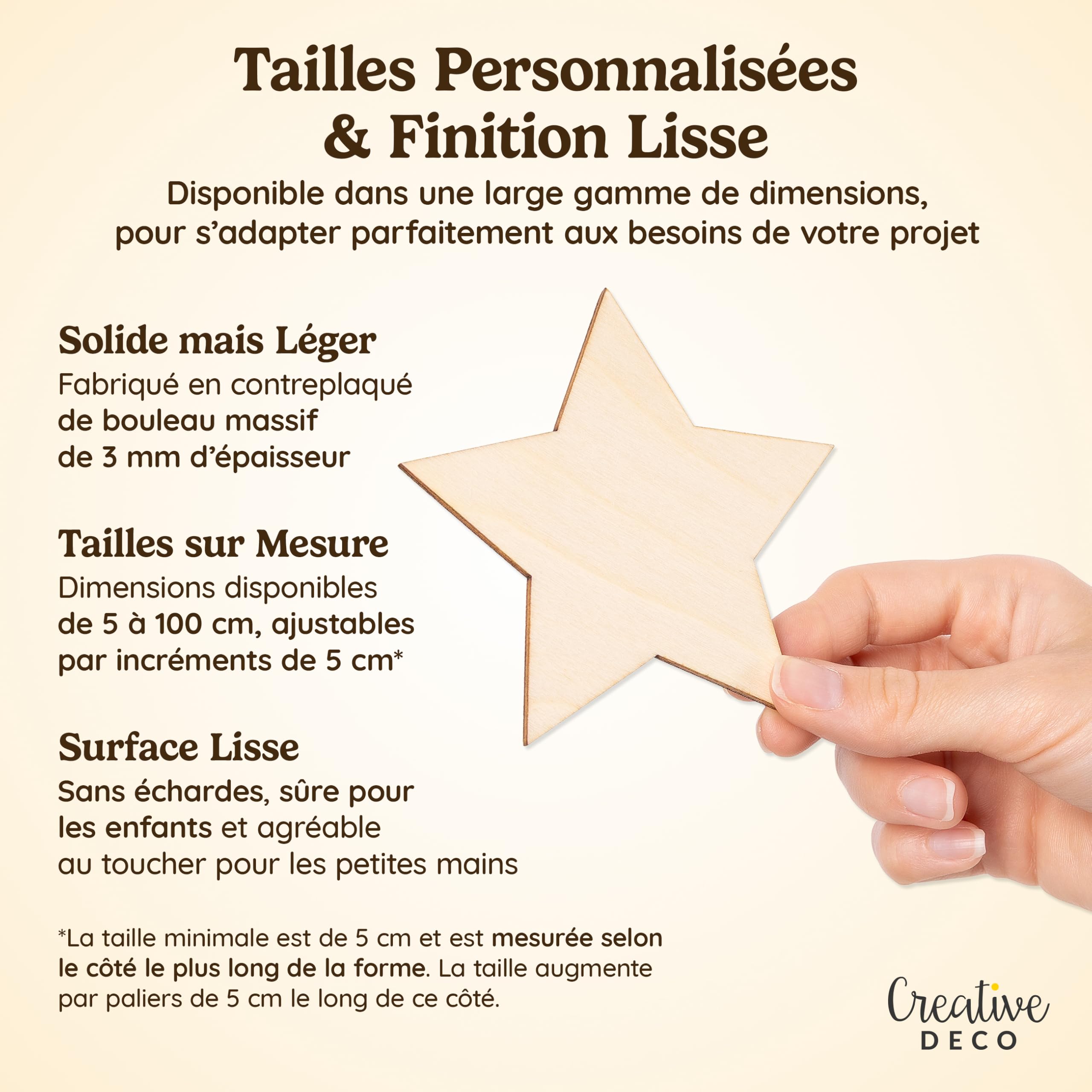 Creative Deco Forme Ovale Bois Contreplaqué 3mm