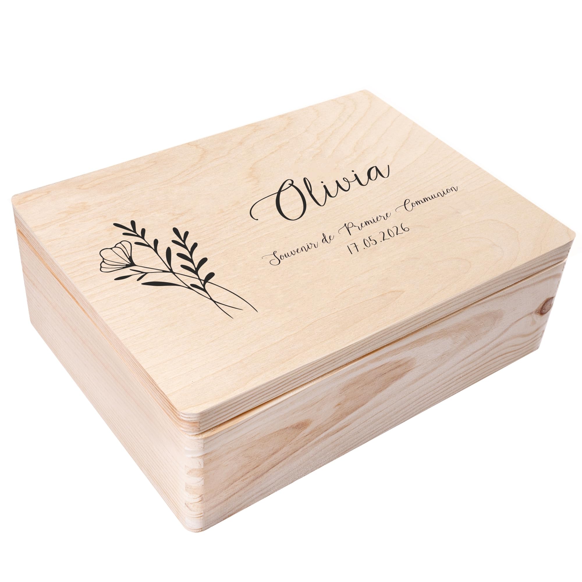 Creative Deco Boîte souvenirs communion Calice Colombe 30x20x14 cm