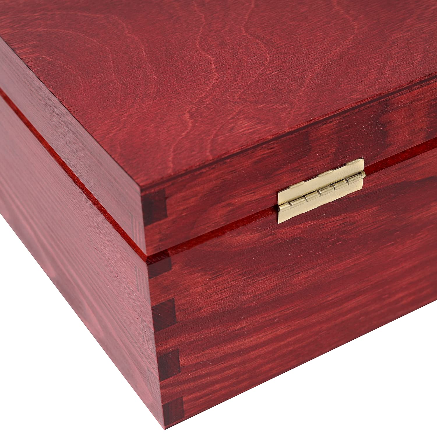 Creative Deco Caisse Vin Bois 3 Bouteilles Rouge 35x30 cm