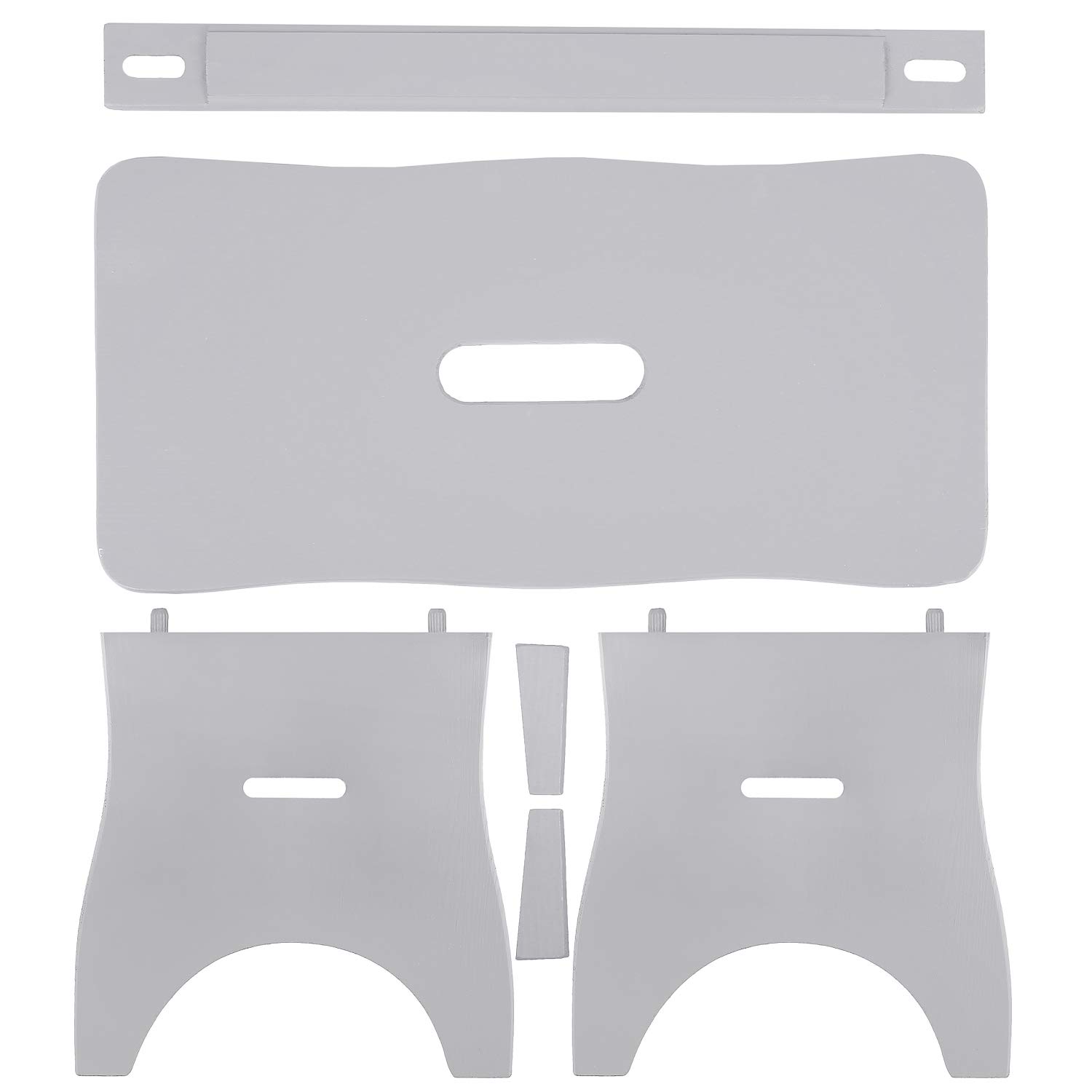 Creative Deco marche repose-pied bois gris 38x19x21 cm