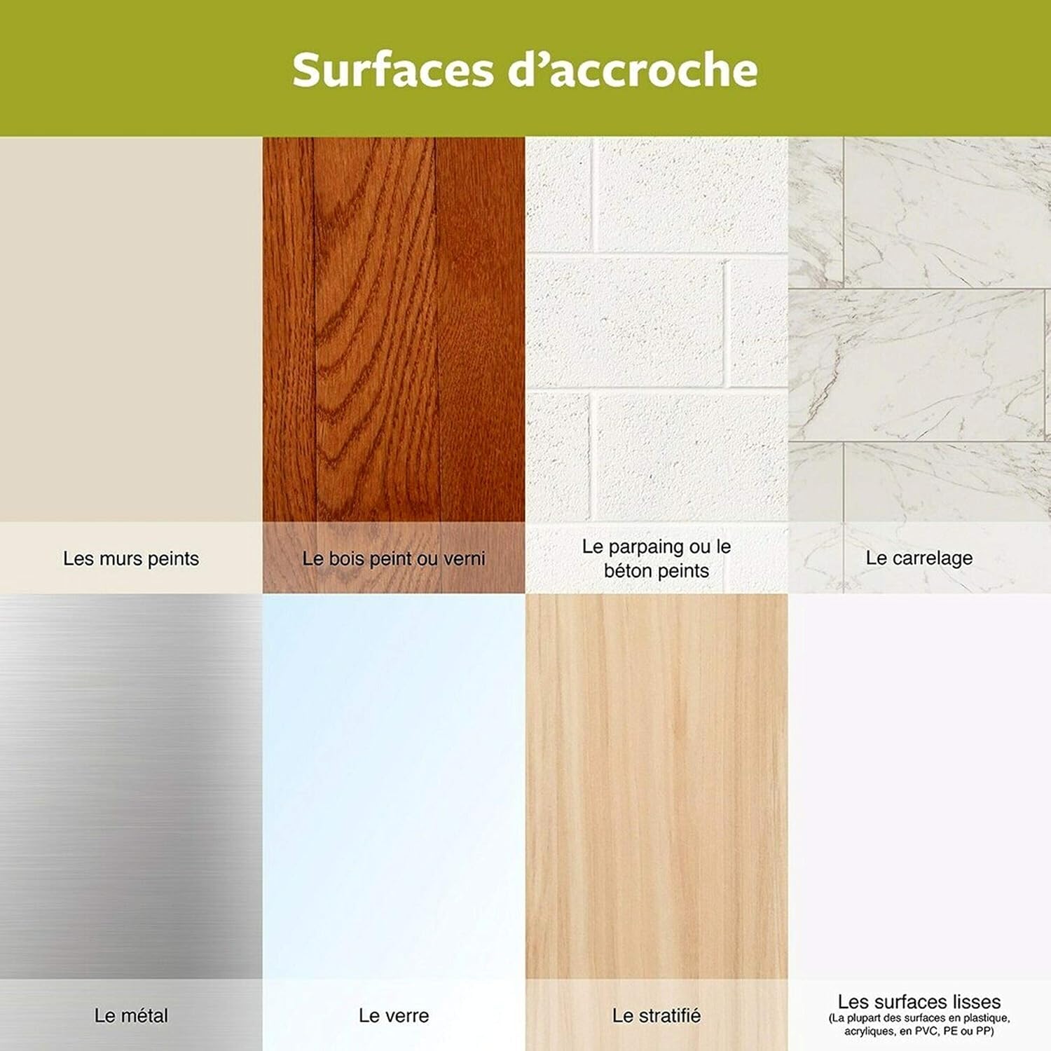 Command Accroche Tableau 4 crochets 3,6 kg argenté