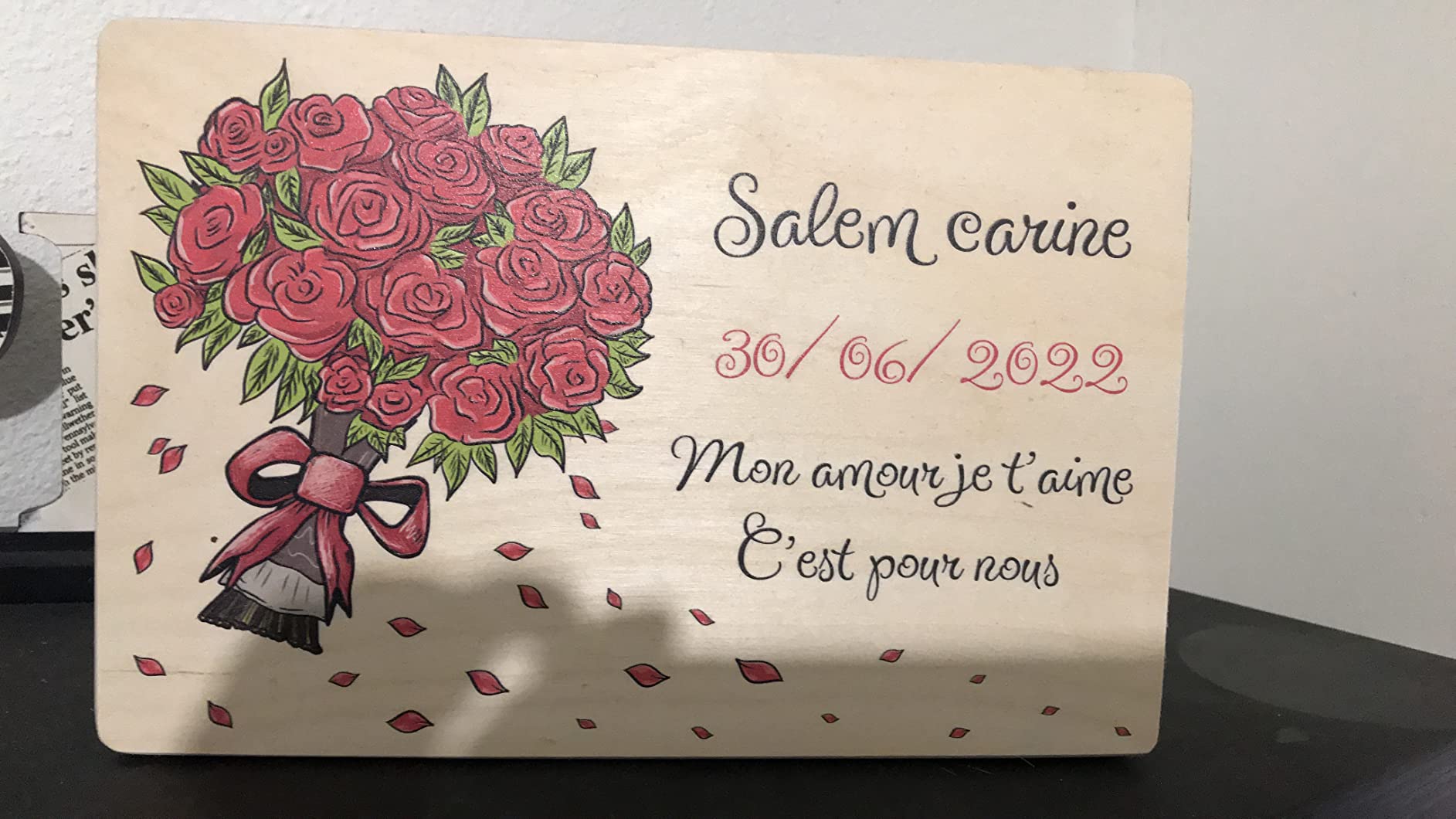 Creative Deco Boîte Bois Cadeau Femme 30x20x14cm