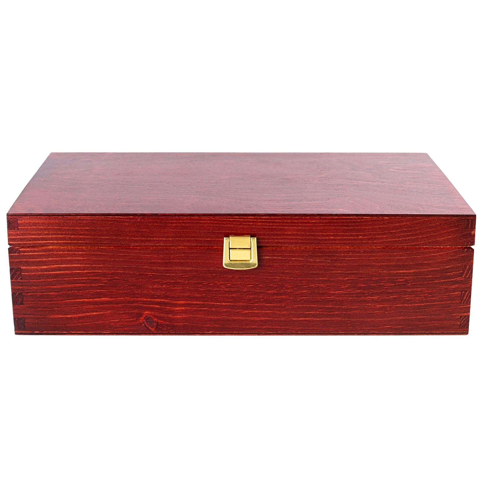 Creative Deco Caisse Vin Bois Rouge 2 Bouteilles 35 cm