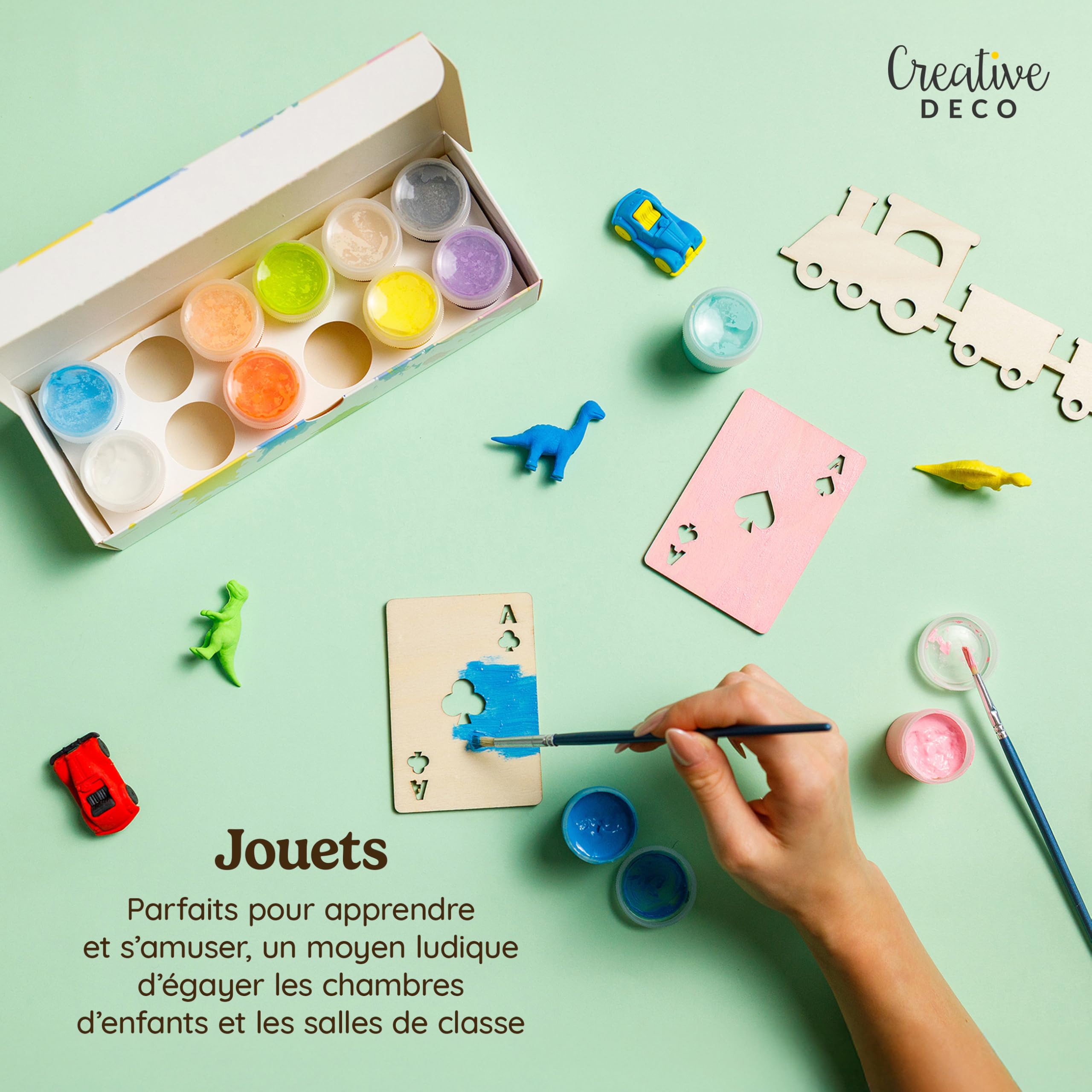 Creative Deco Puzzle 3 forme bois à peindre 3 mm