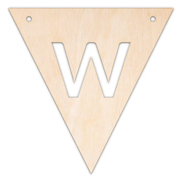 Creative Deco Fanion W lettre bois à peindre 3 mm
