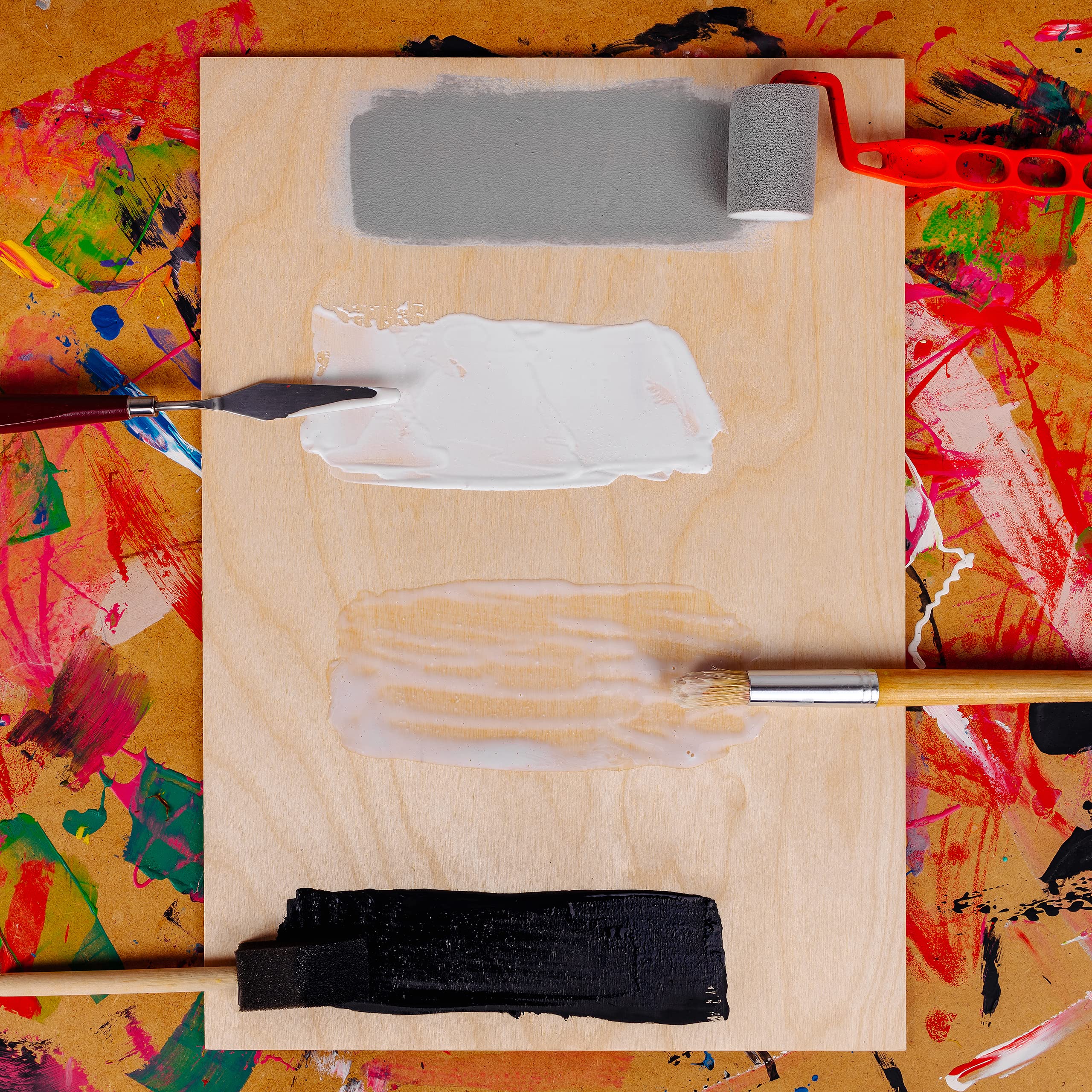 Creative Deco Gesso acrylique noir 1 L sous-couche apprêt toile