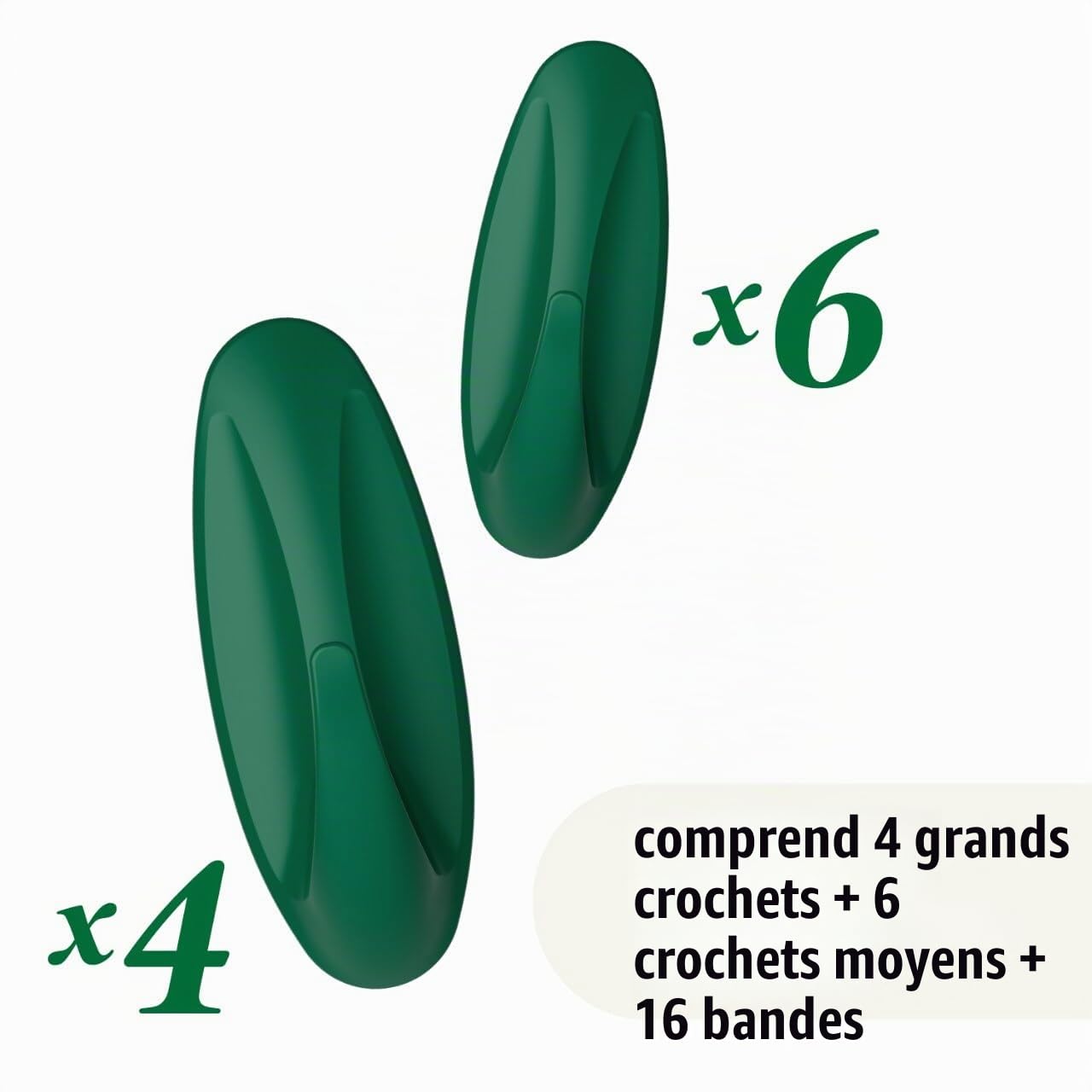 Command Crochets Multi-usages lot 10 pastèque sans perçage