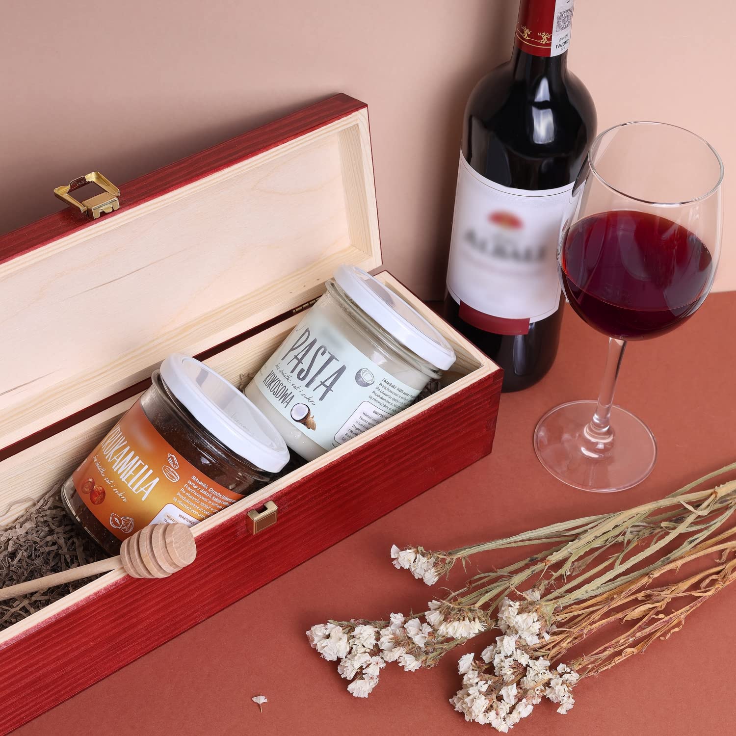 Creative Deco Boîte vin bois 36x11x9,8 cm 1 bouteille