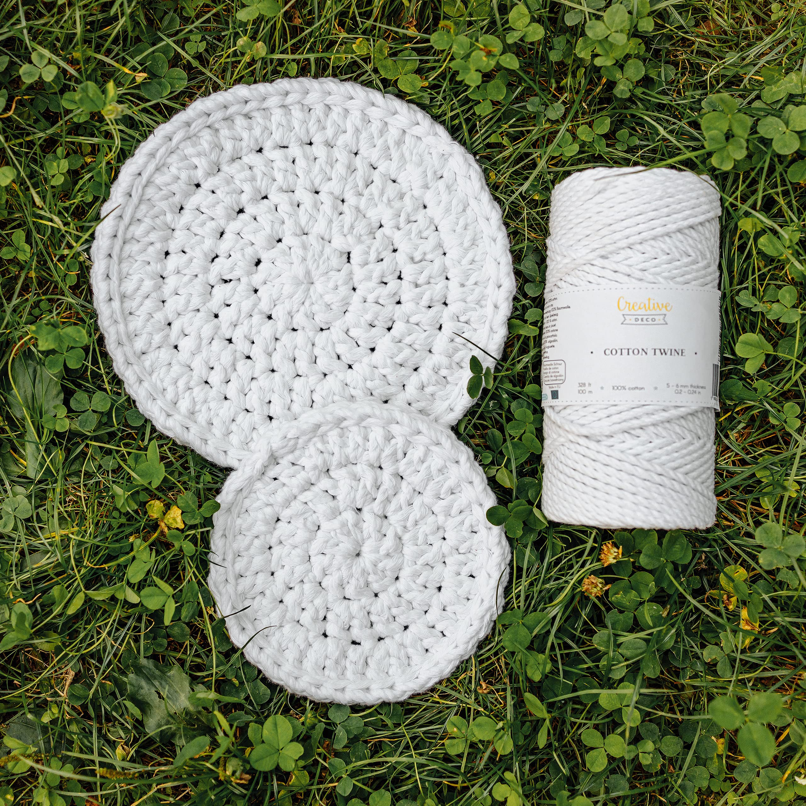 Creative Deco Corde macramé blanche 6 mm x 100 m coton