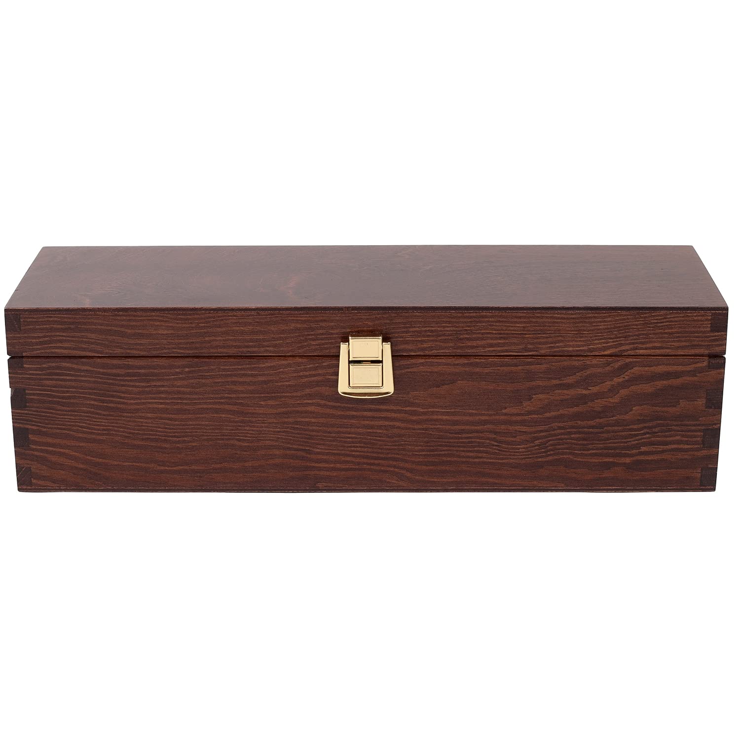 Creative Deco Caisse Vin Bois 1 Bouteille Marron 36x11 cm