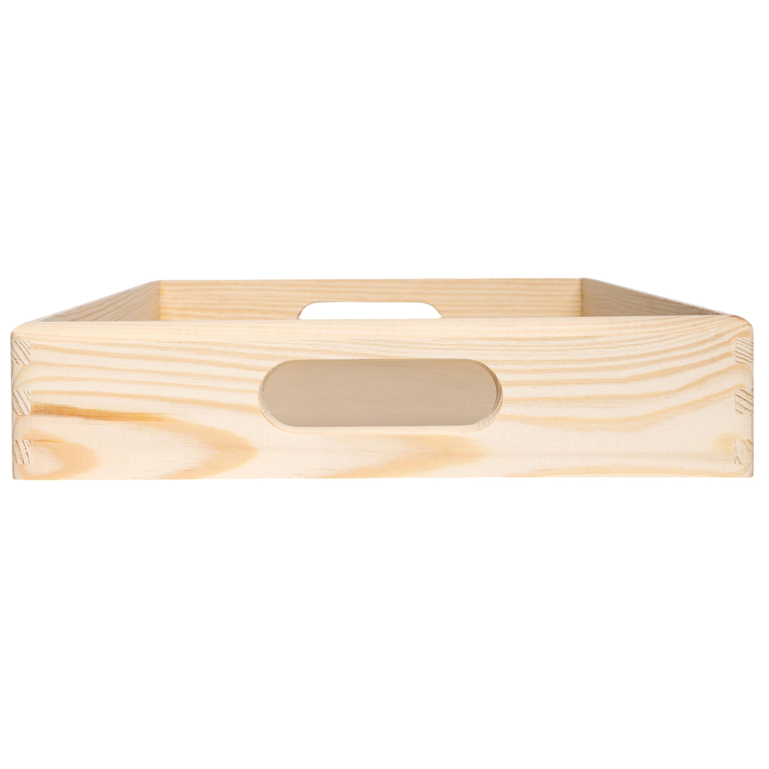 Creative Deco Caisse 40x30x6,5 cm Caisse Bois Beige à Poignées