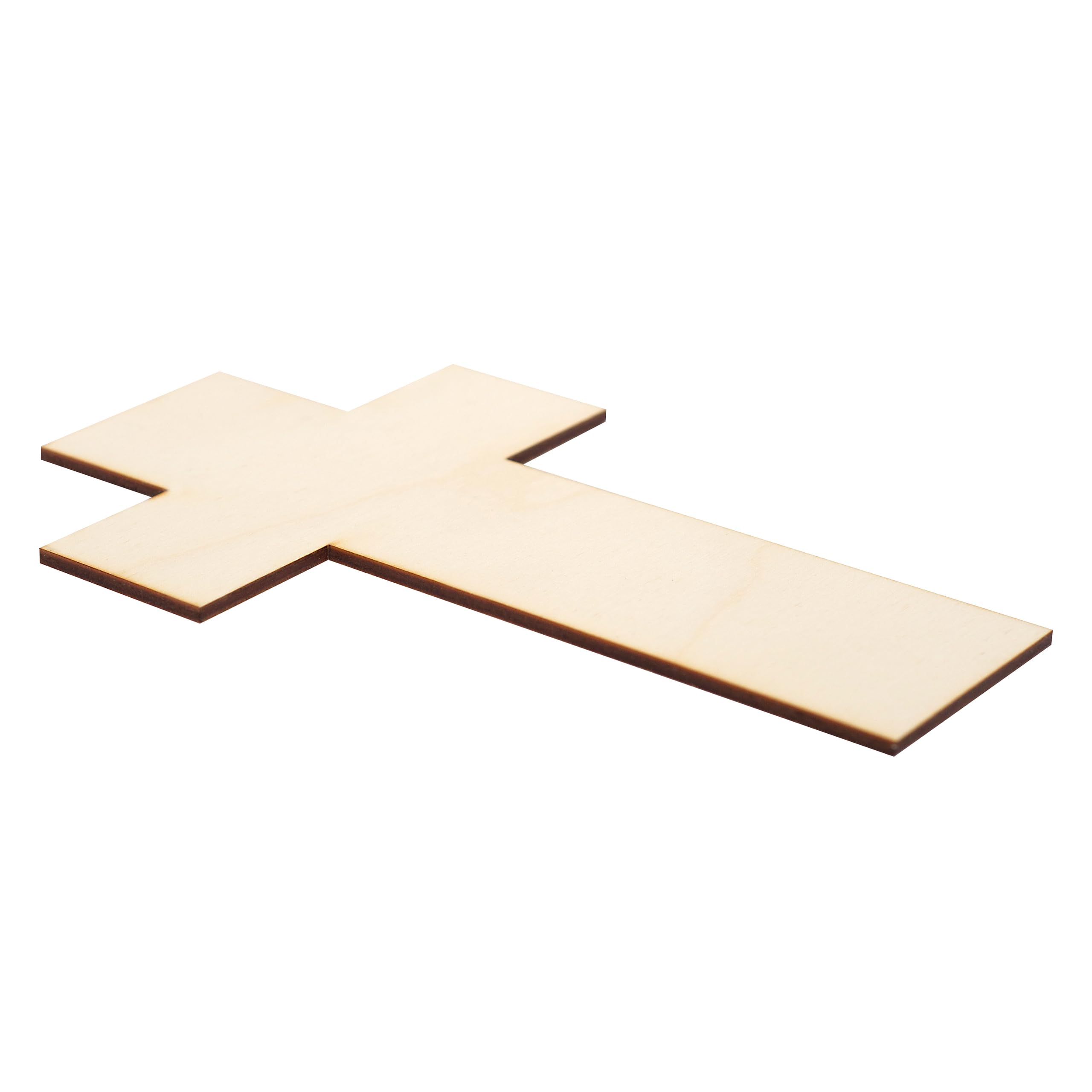 Creative Deco Croix épaisse 20x12,5 cm forme bois lot 10