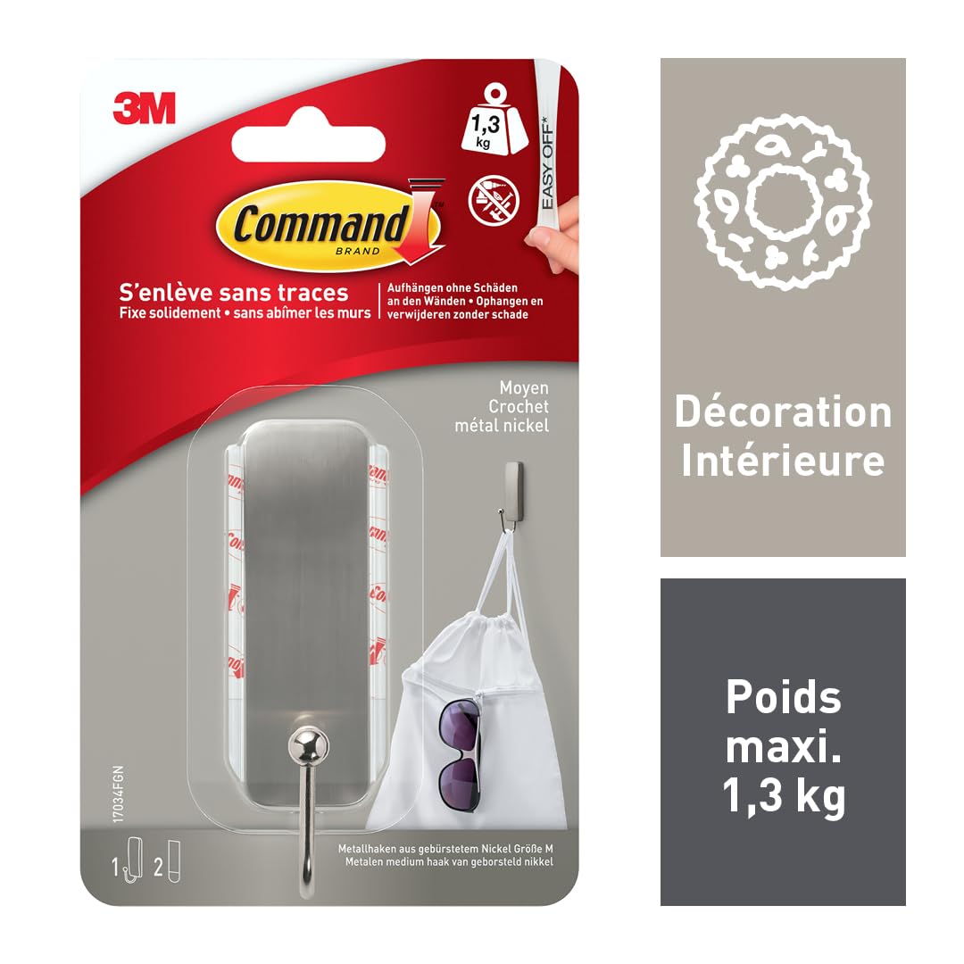 Command Crochets Nickel Brossé Moyen 1,3 kg