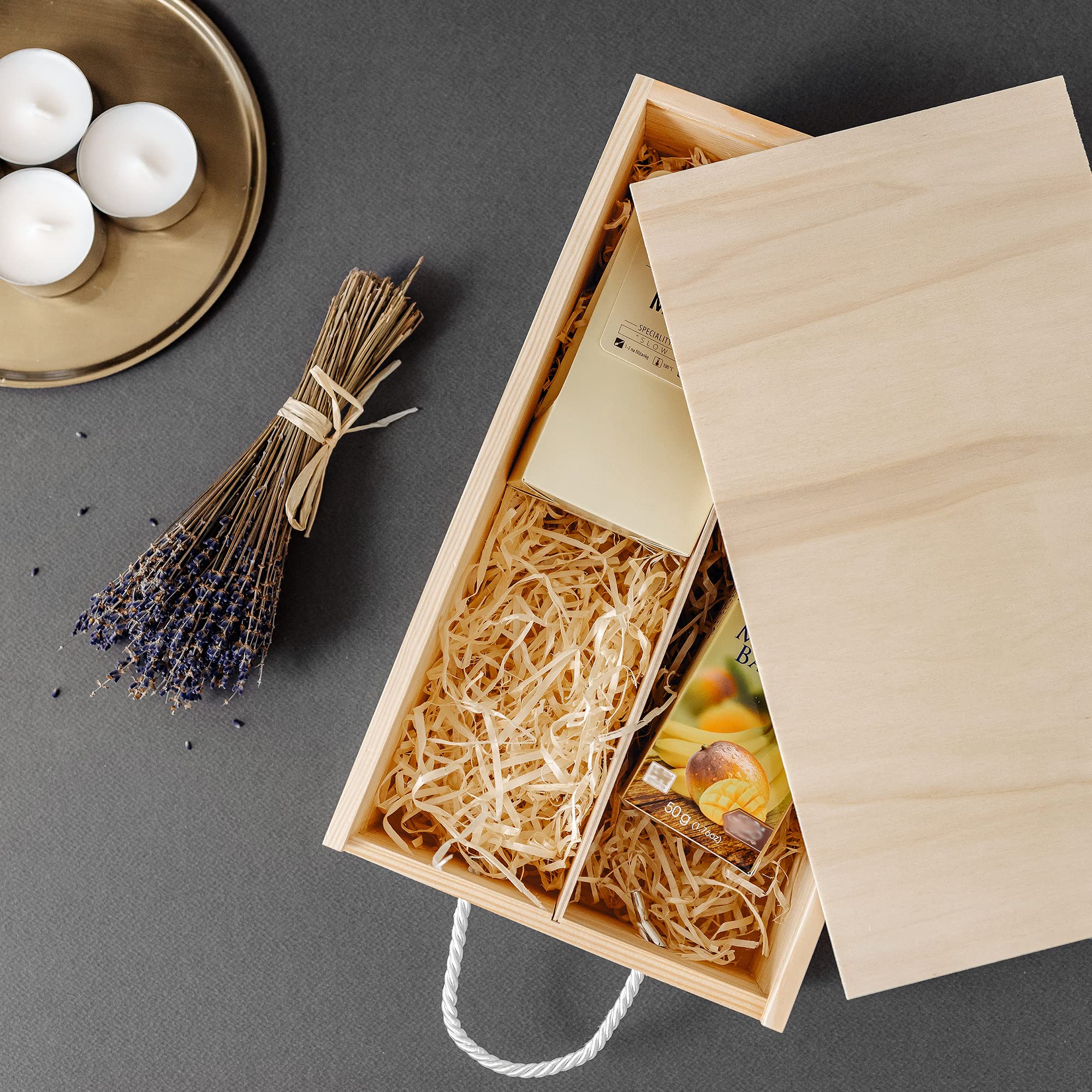 Creative Deco Caisse Vin Bois 2 Bouteilles 35x21 cm