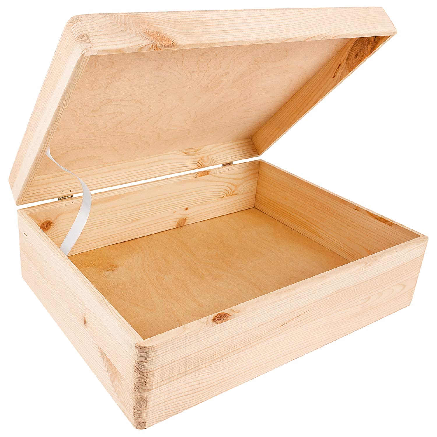 Creative Deco Boîte Pâques deux lapins bois 40x30x14 cm