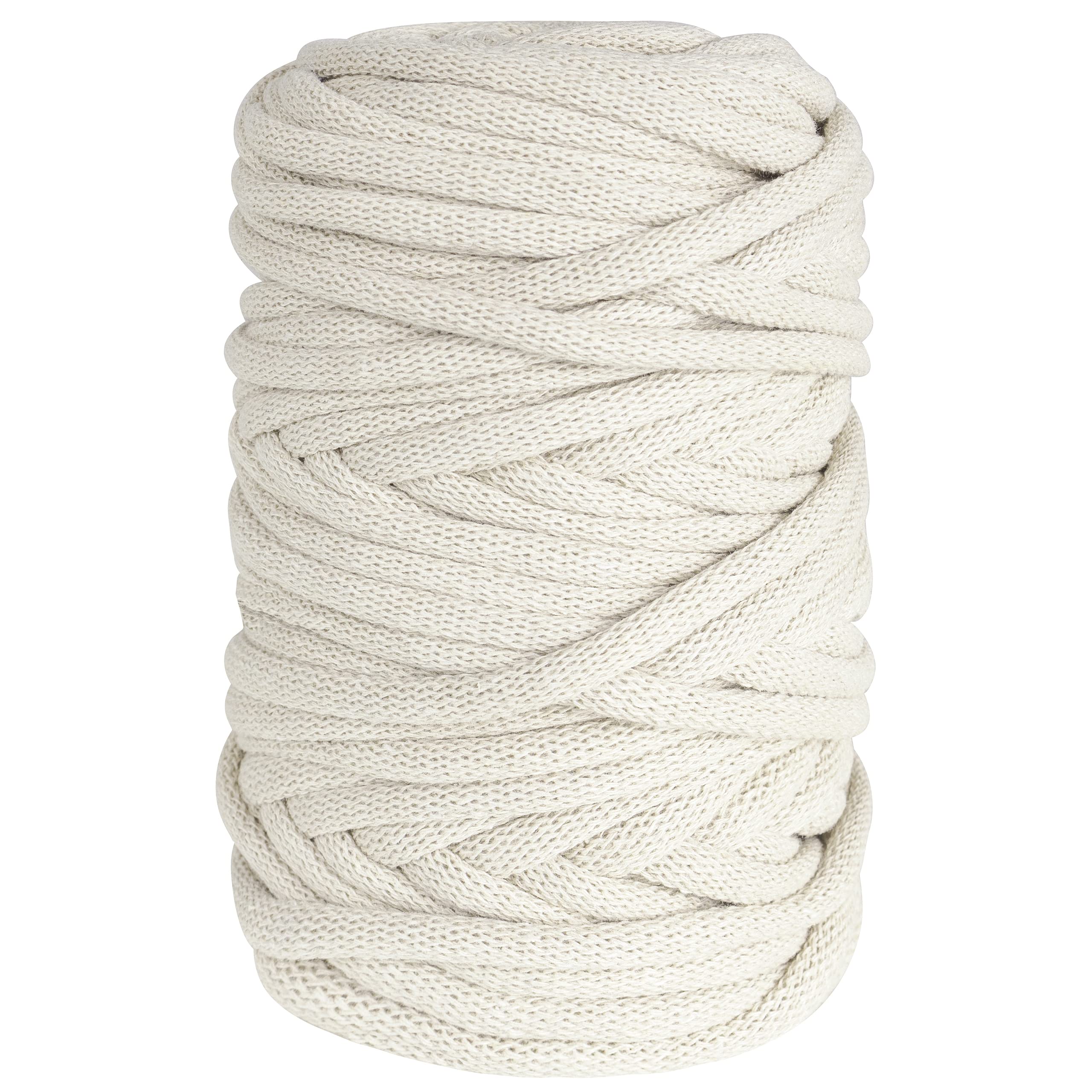 Creative Deco Corde Macramé Coton Ivoire 9mm 50m